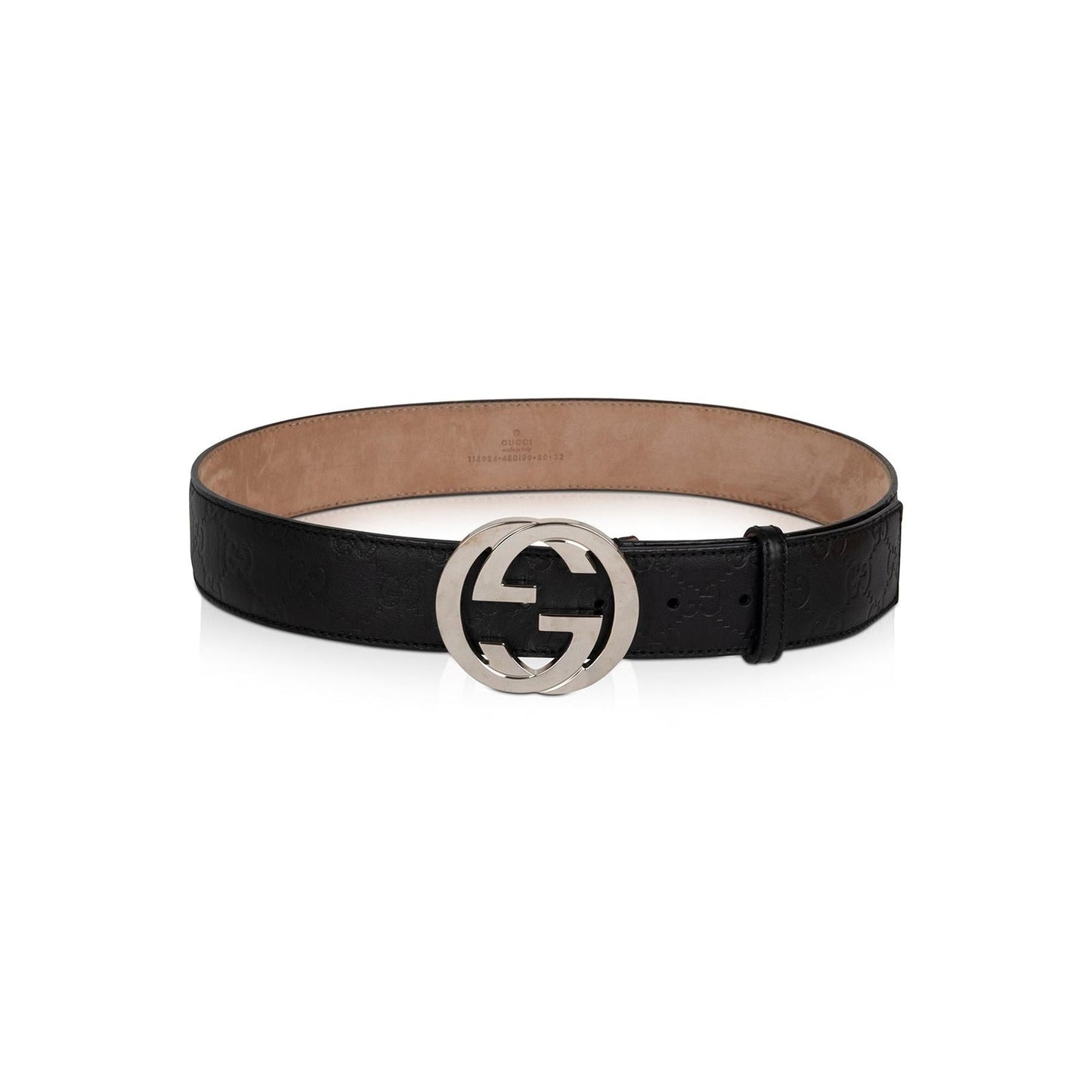 Gucci Signature Leather Belt with Interlocking G Buckle