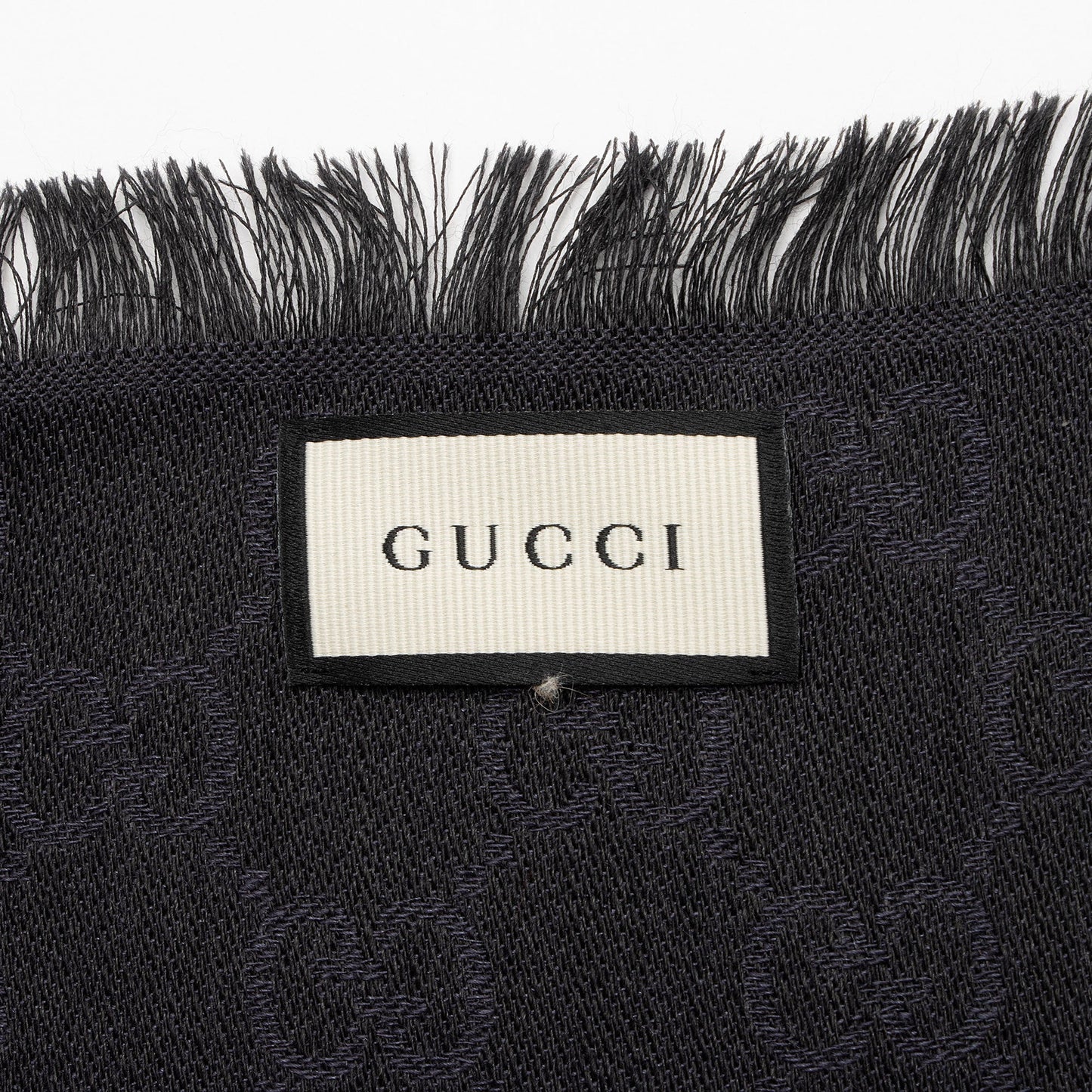 Gucci Silk Wool Monogram 140cm Shawl (SHF-sdYgHP)