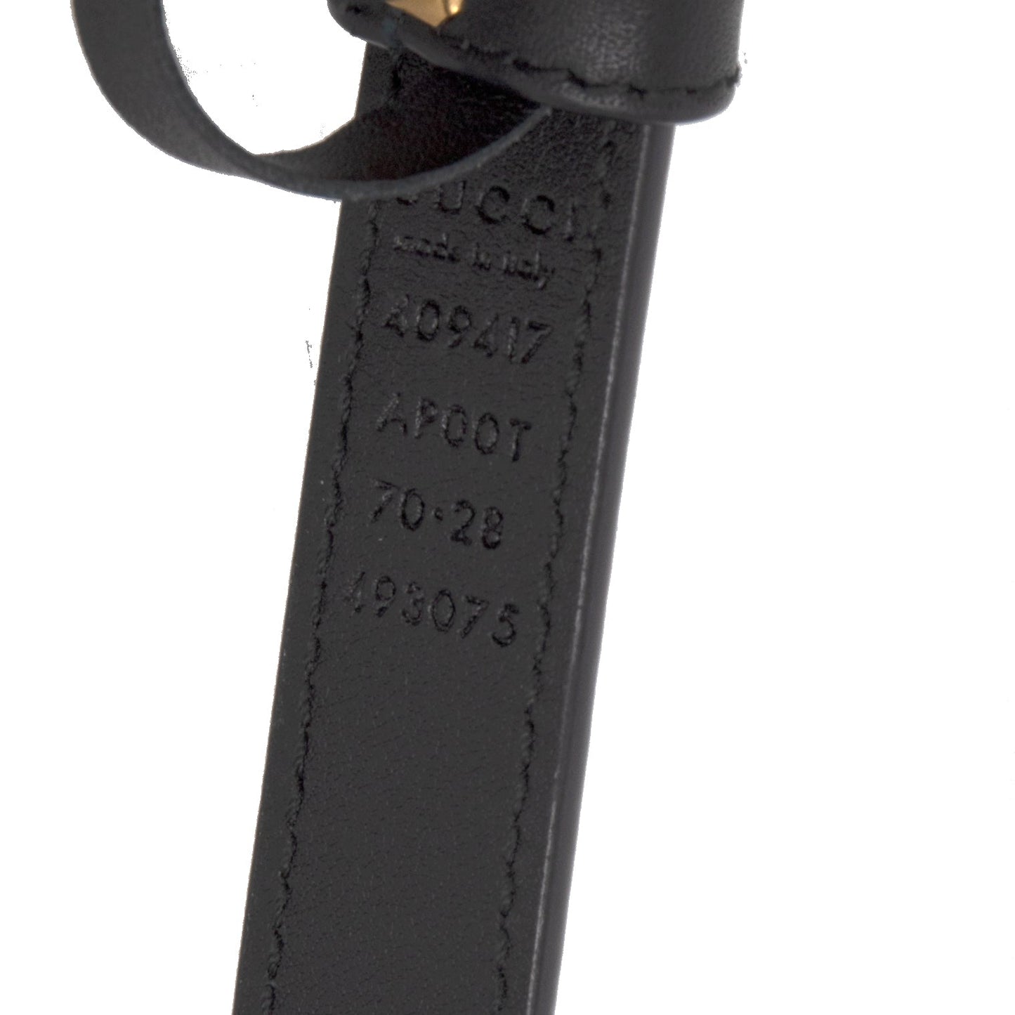 Gucci Skinny Leather Belt with Double G Buckle