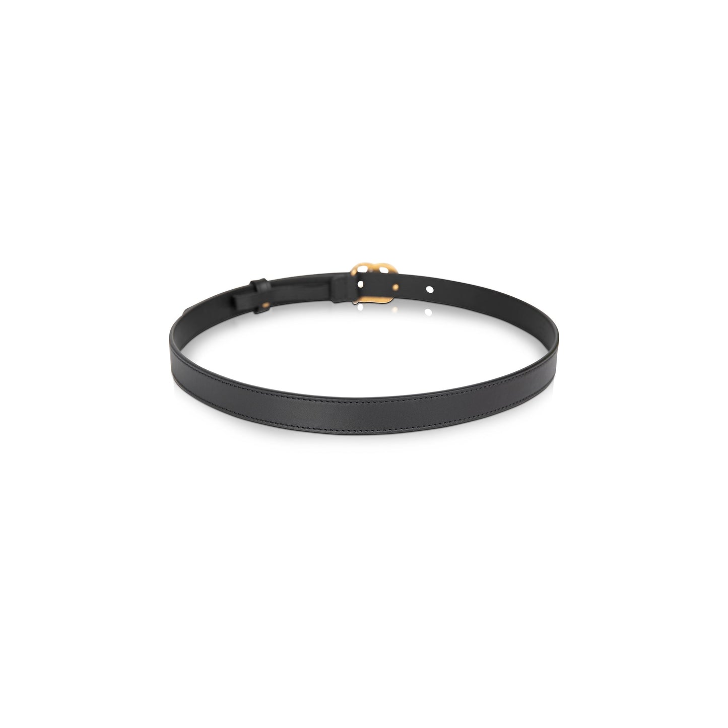Gucci Skinny Leather Belt with Double G Buckle