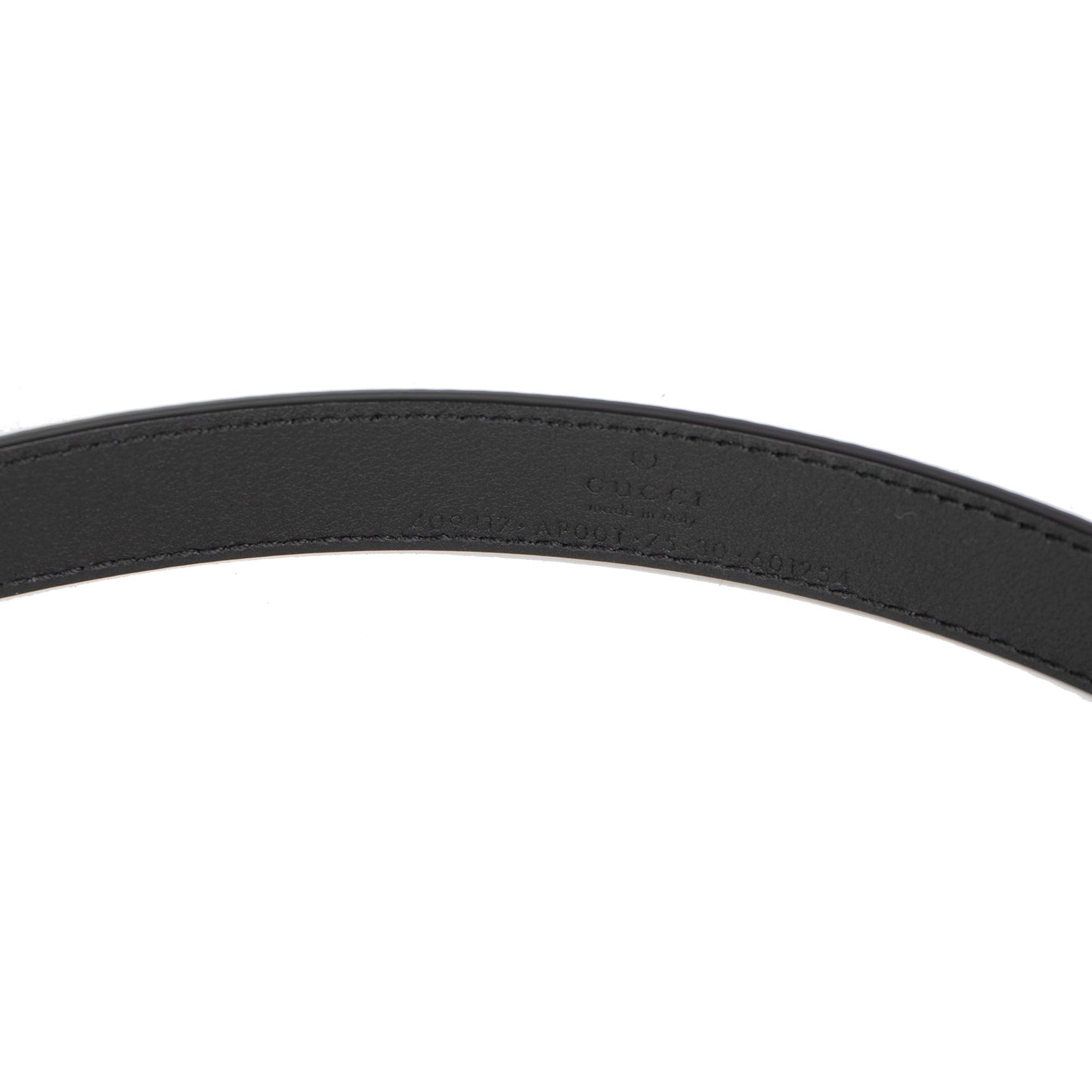 Gucci Skinny Leather Belt with Double G Buckle
