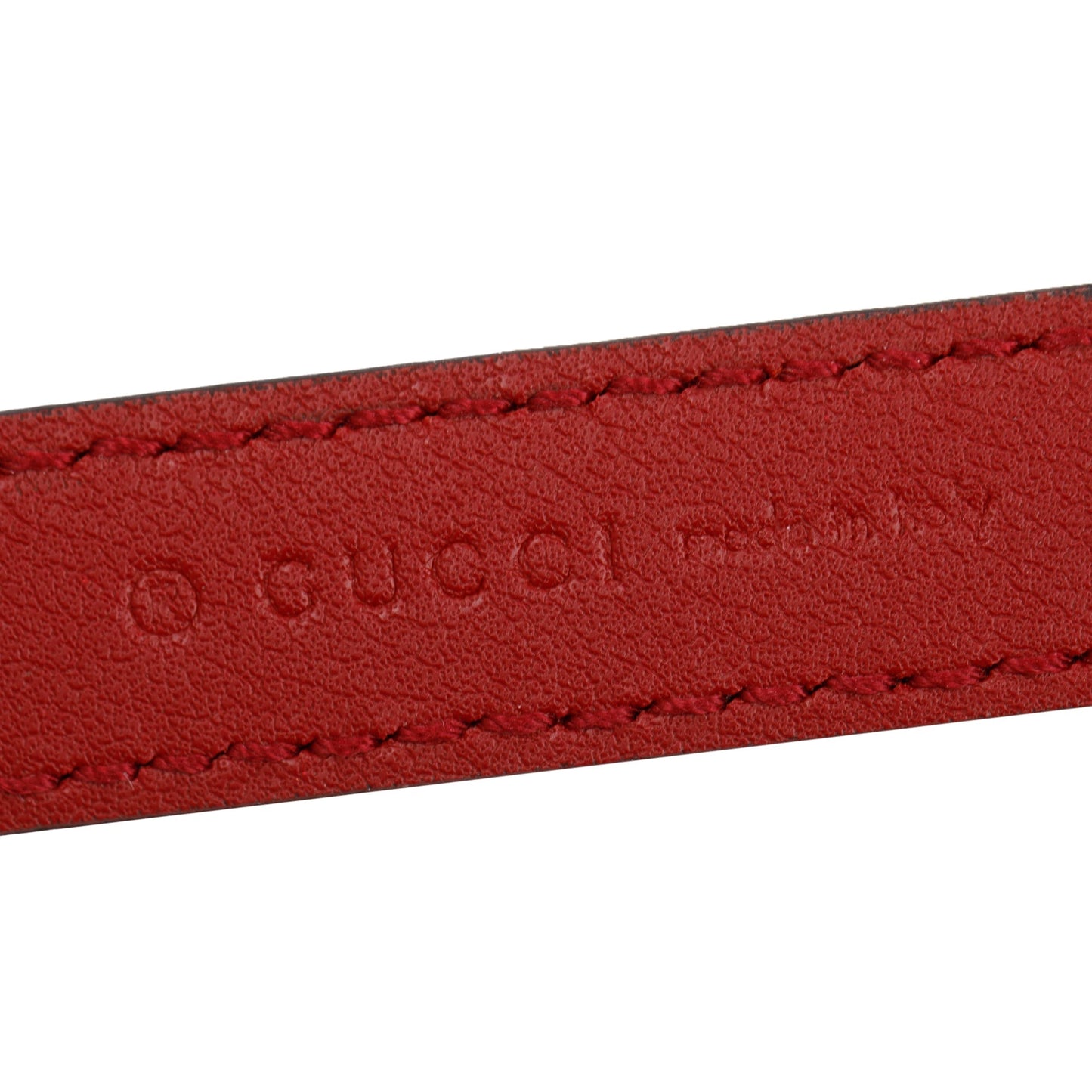 Gucci Skinny Marmont Red Suede Torchon Buckle Belt, 70 28