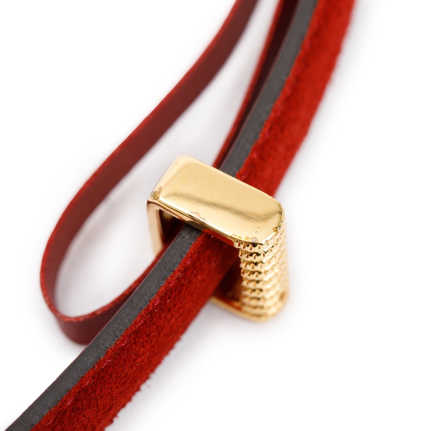 Gucci Skinny Marmont Red Suede Torchon Buckle Belt, 70 28