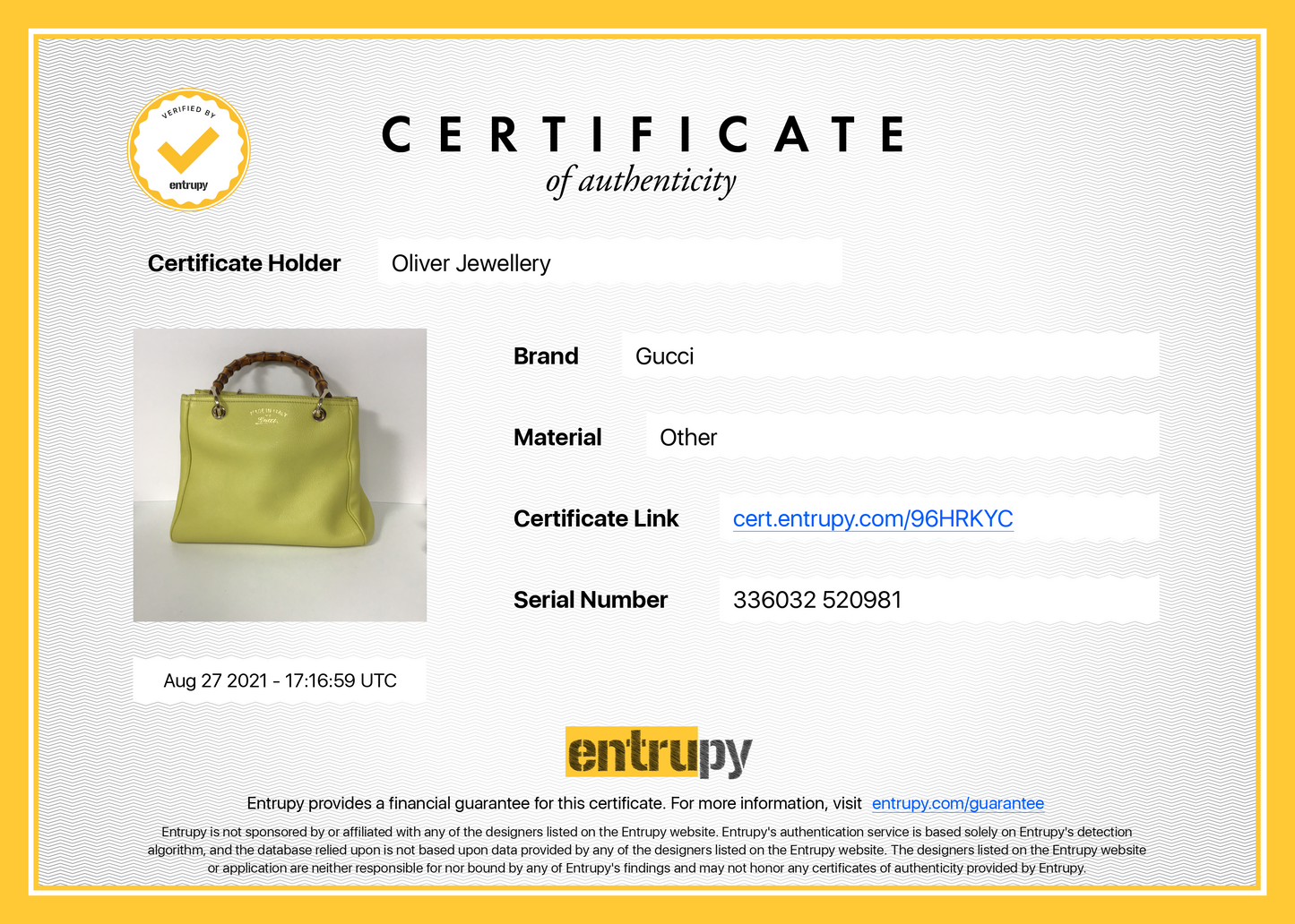Gucci Small Bamboo Shopper Tote