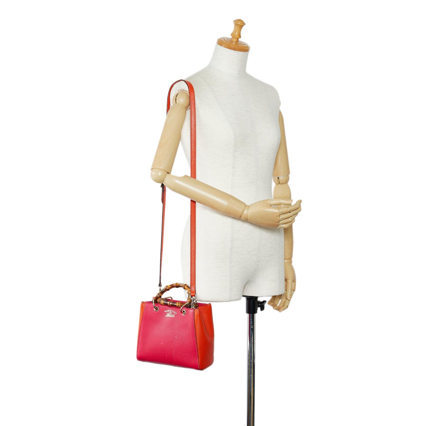 Gucci Small Bicolor Bamboo Shopper (SHG-EwGBDy)
