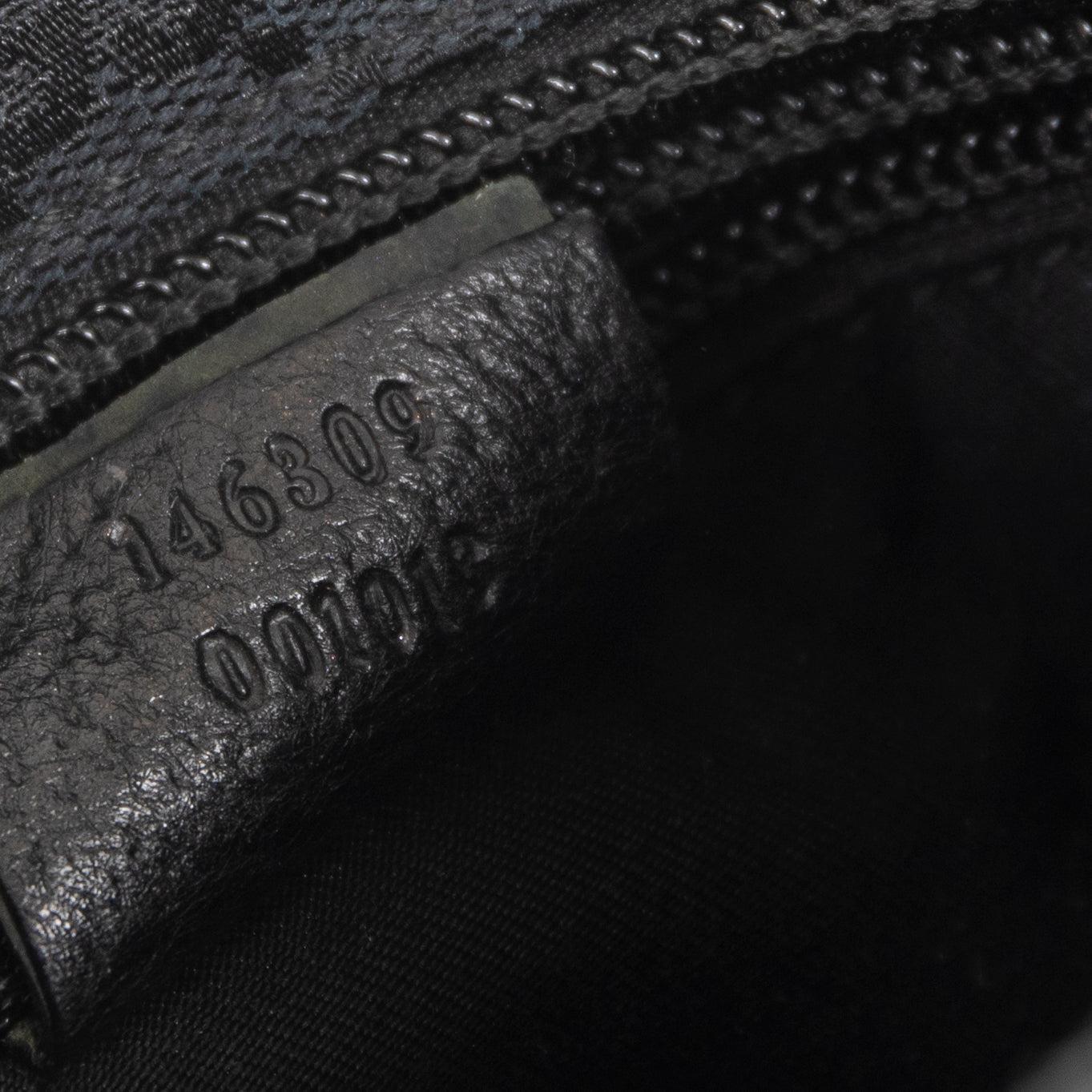 Gucci Small Black GG Canvas Web Crossbody Bag