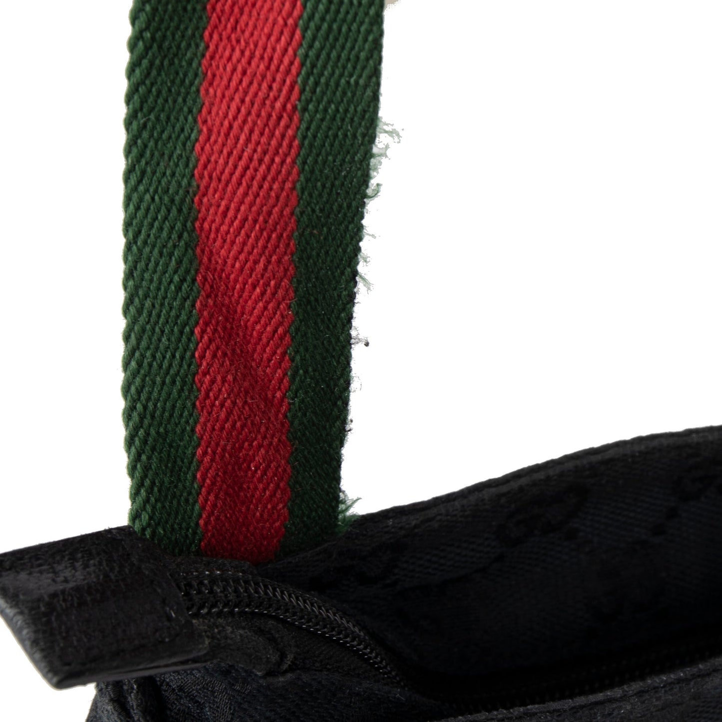 Gucci Small Black GG Canvas Web Crossbody Bag