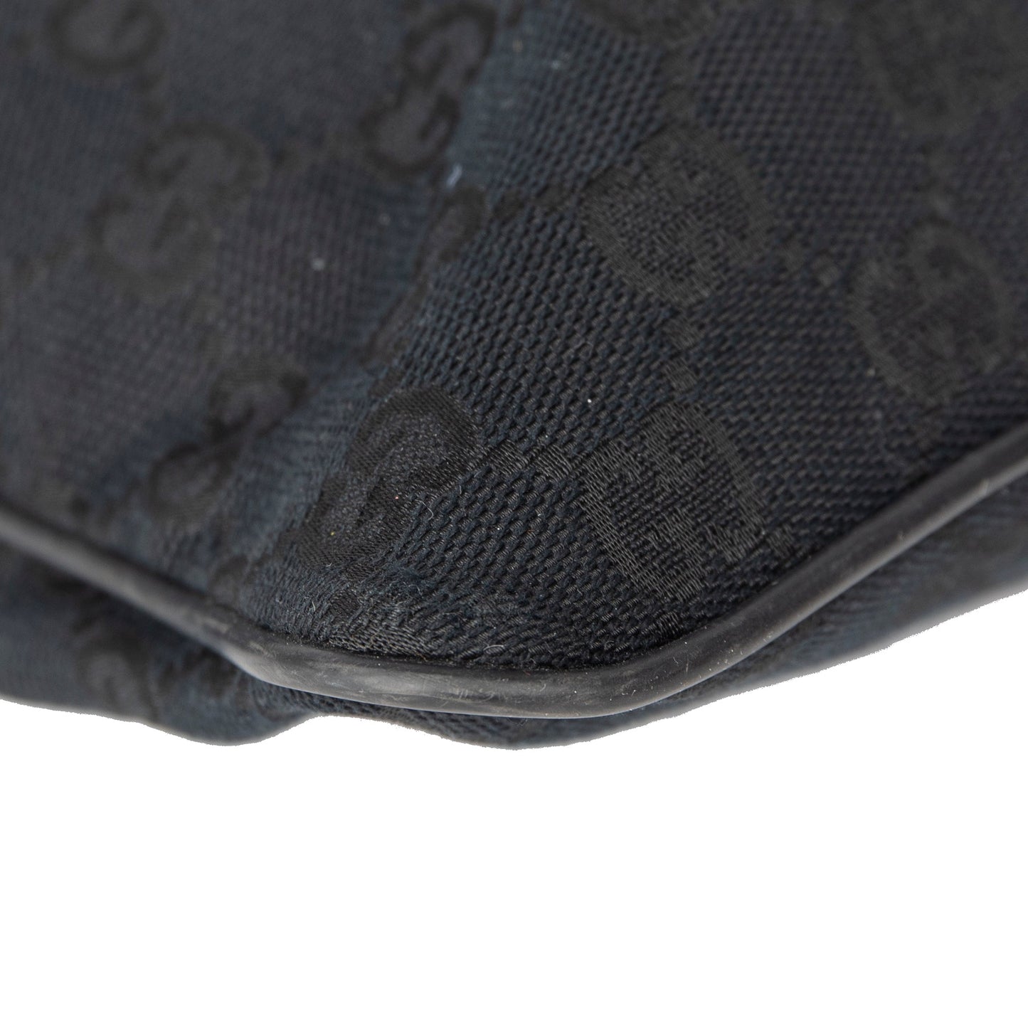 Gucci Small Black GG Canvas Web Crossbody Bag