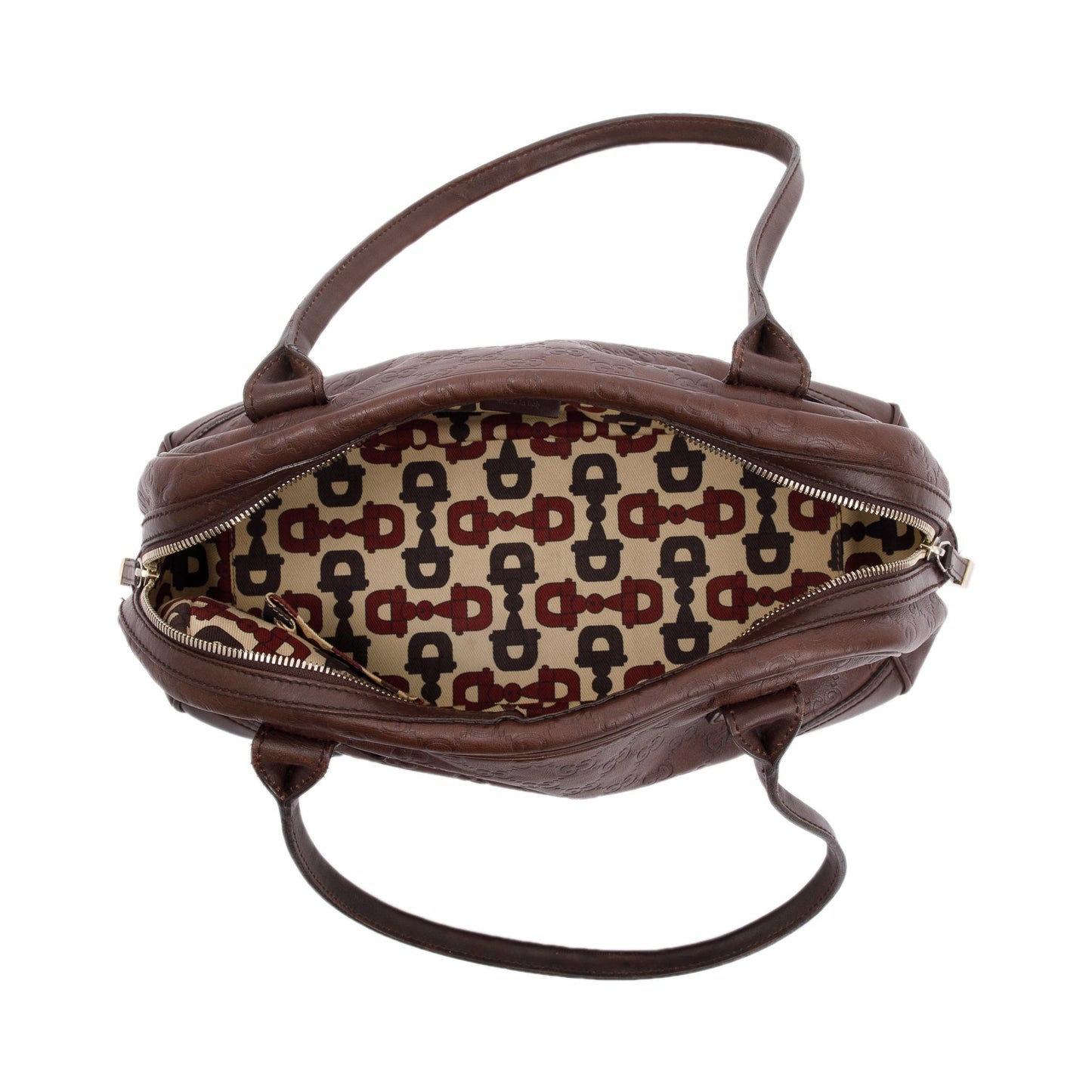 Gucci Small Brown Signature GG Leather Princy Boston Bag