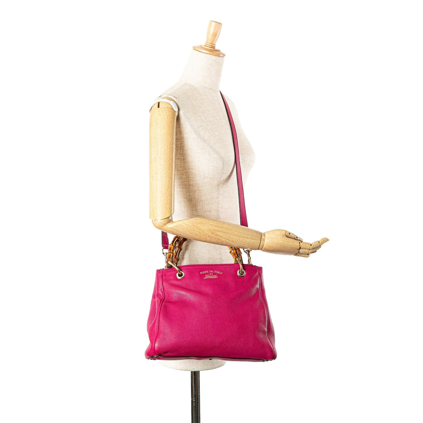 Gucci Small Calfskin Bamboo Shopper Satchel