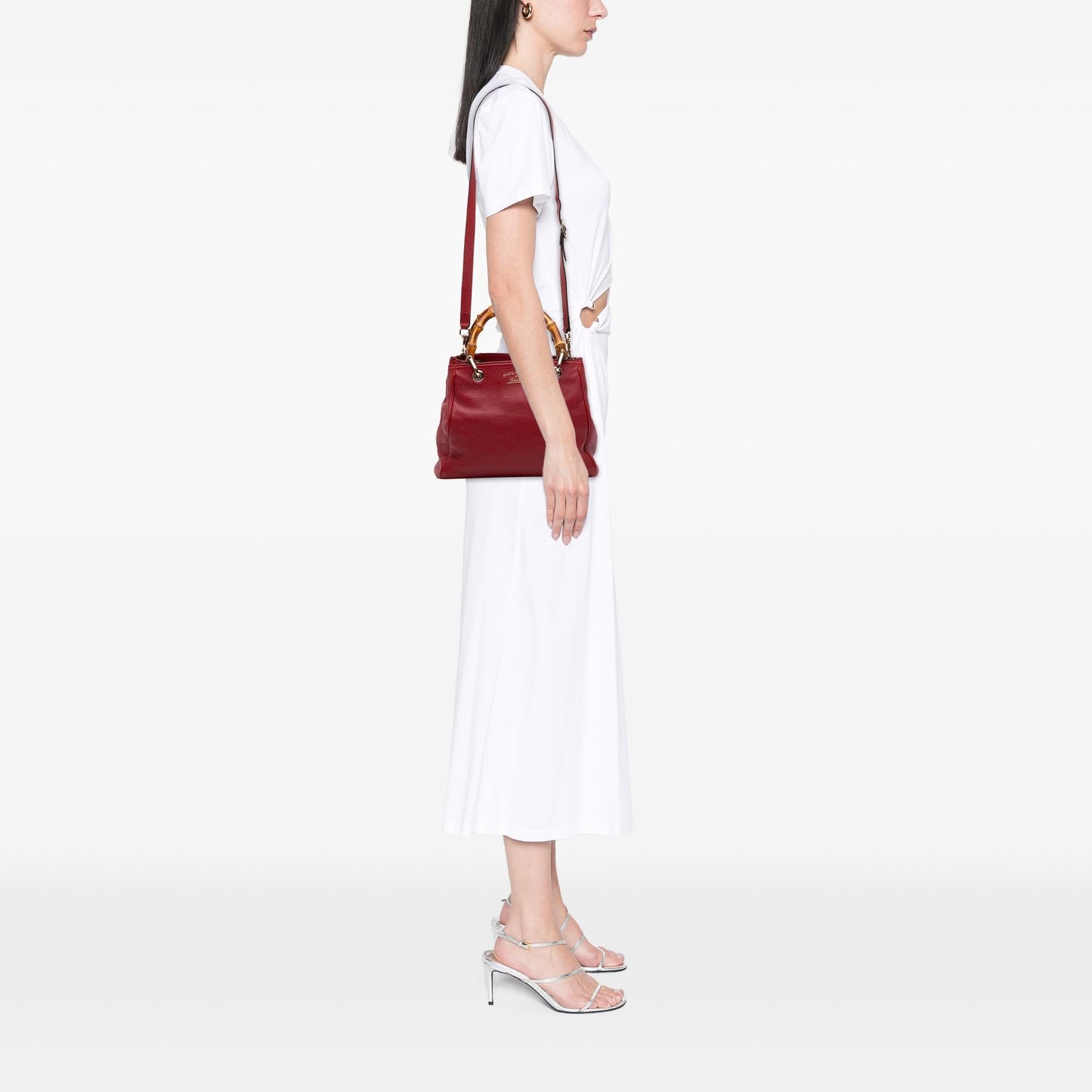 Gucci Small Calfskin Bamboo Shopper Satchel