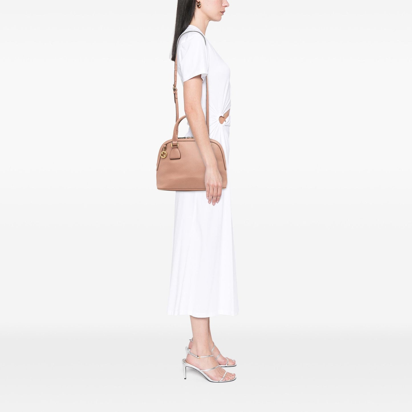 Gucci Small Dollar Calfskin GG Charm Dome Satchel