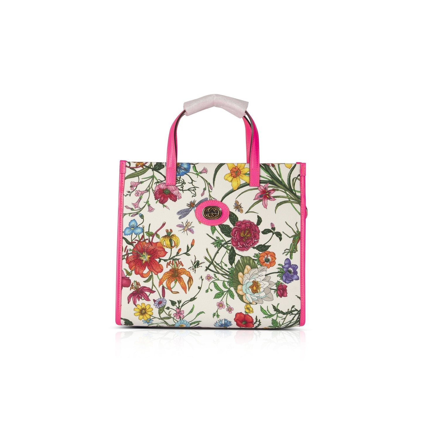 Gucci Small Flora Canvas Convertible Open Tote