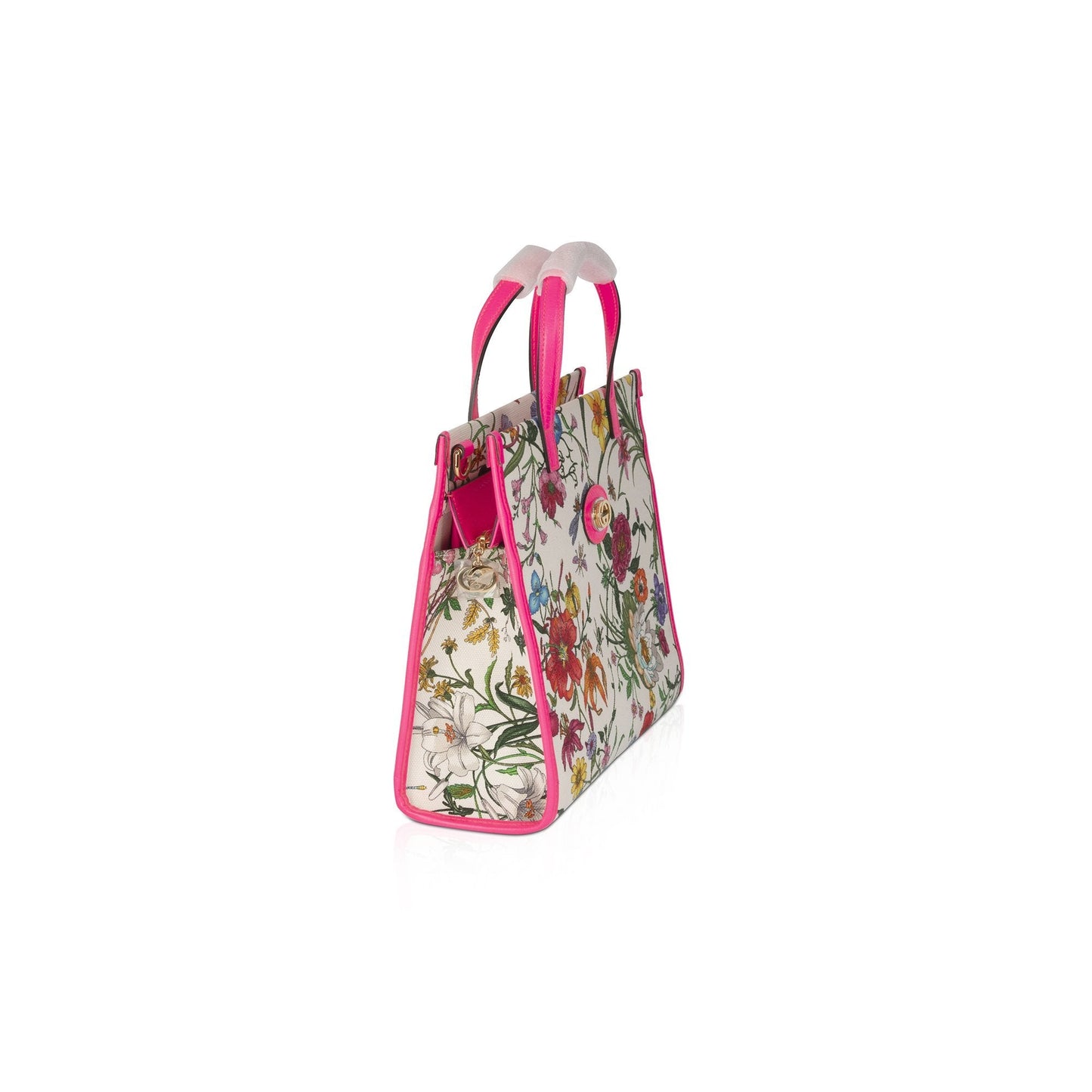 Gucci Small Flora Canvas Convertible Open Tote