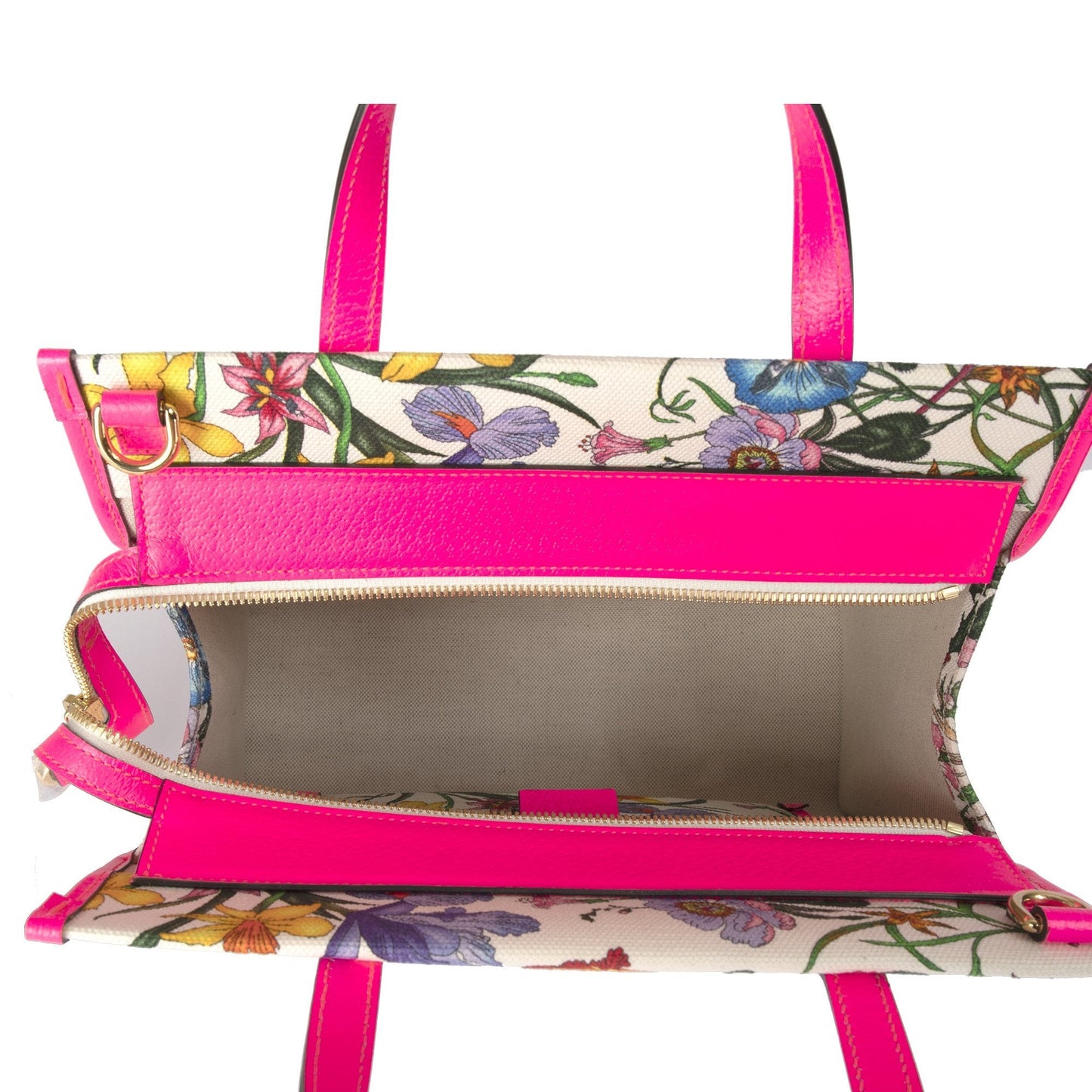 Gucci Small Flora Canvas Convertible Open Tote