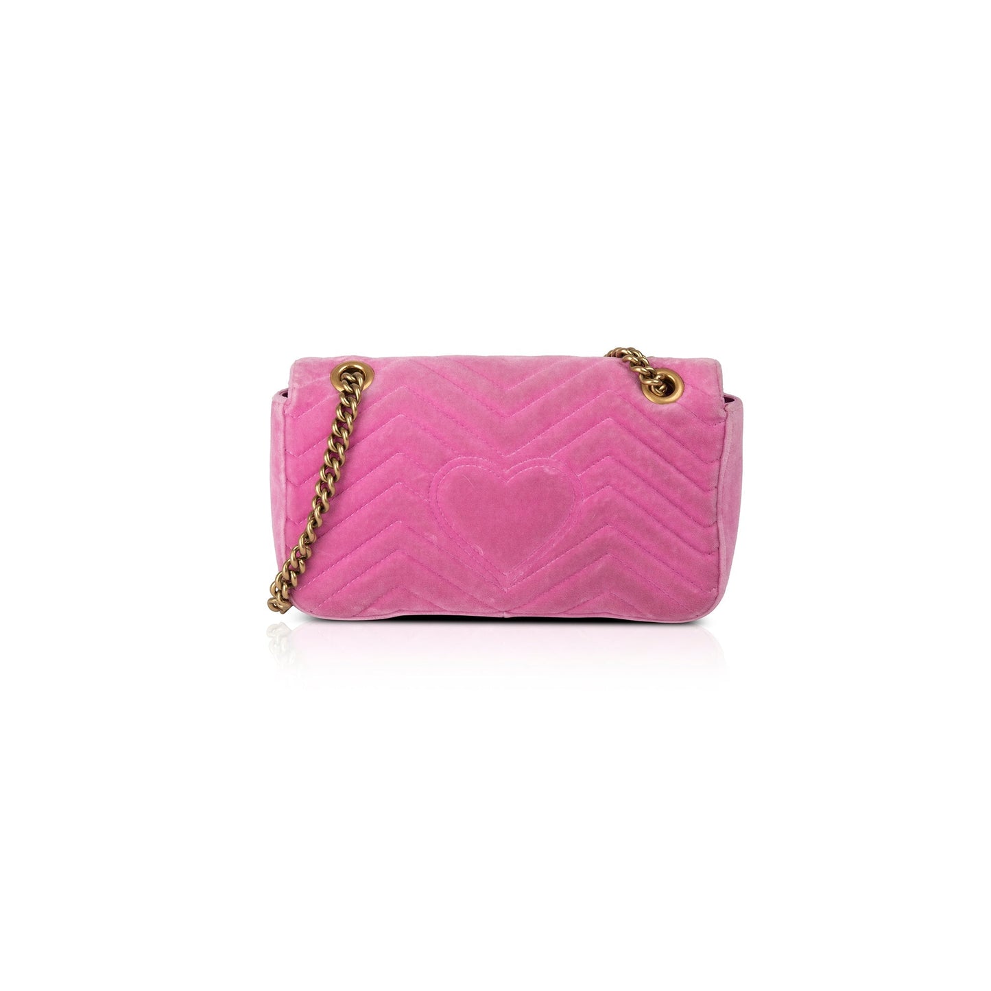 Gucci Small GG Marmont Matelasse Velvet Crystal Shoulder Bag