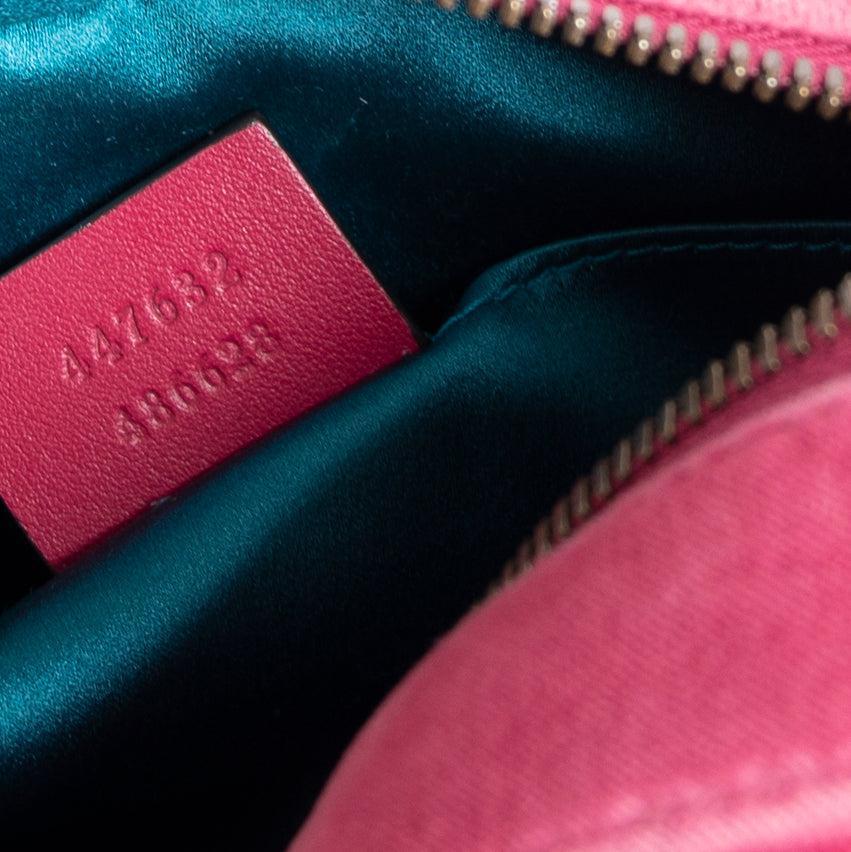 Gucci Small GG Marmont Matelasse Velvet Shoulder Bag