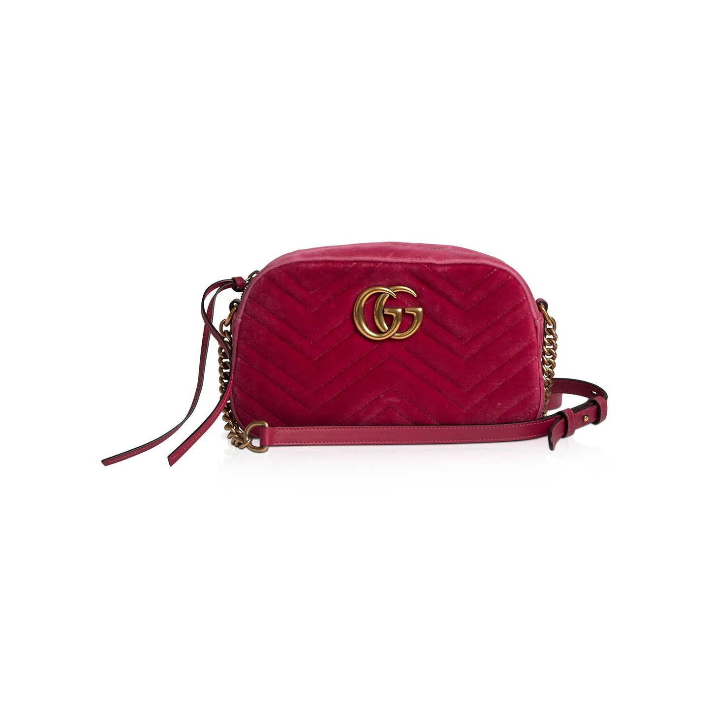 Gucci Small GG Marmont Matelasse Velvet Shoulder Bag