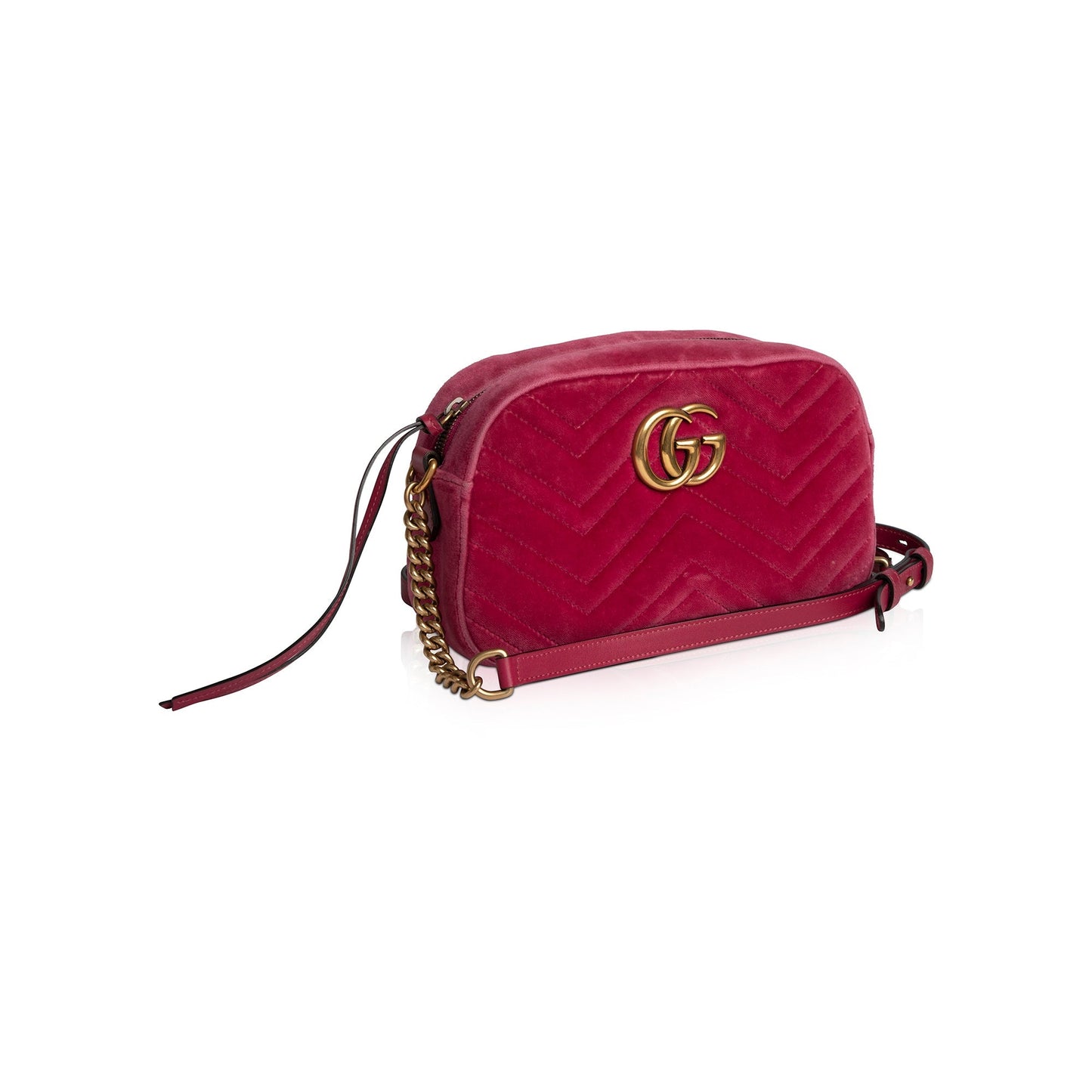 Gucci Small GG Marmont Matelasse Velvet Shoulder Bag