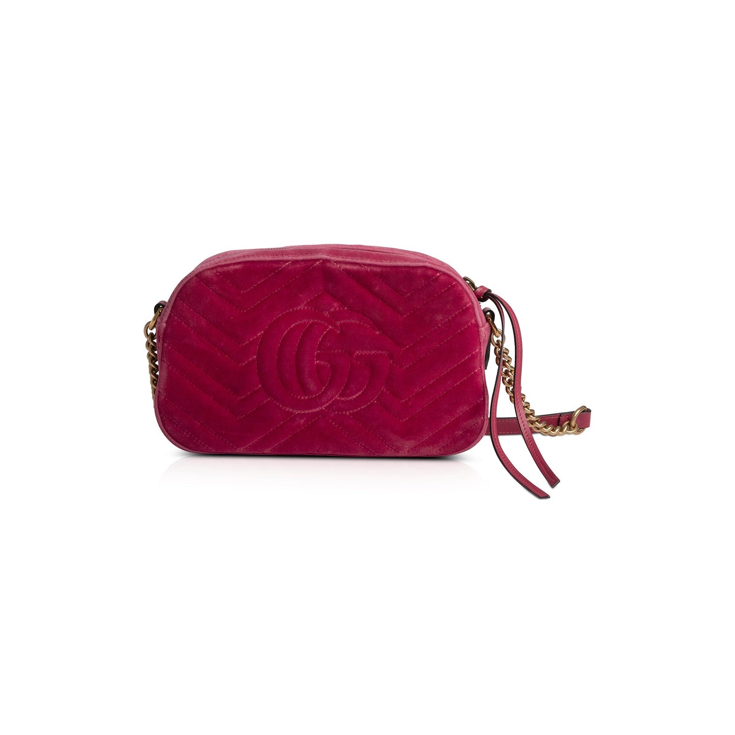 Gucci Small GG Marmont Matelasse Velvet Shoulder Bag