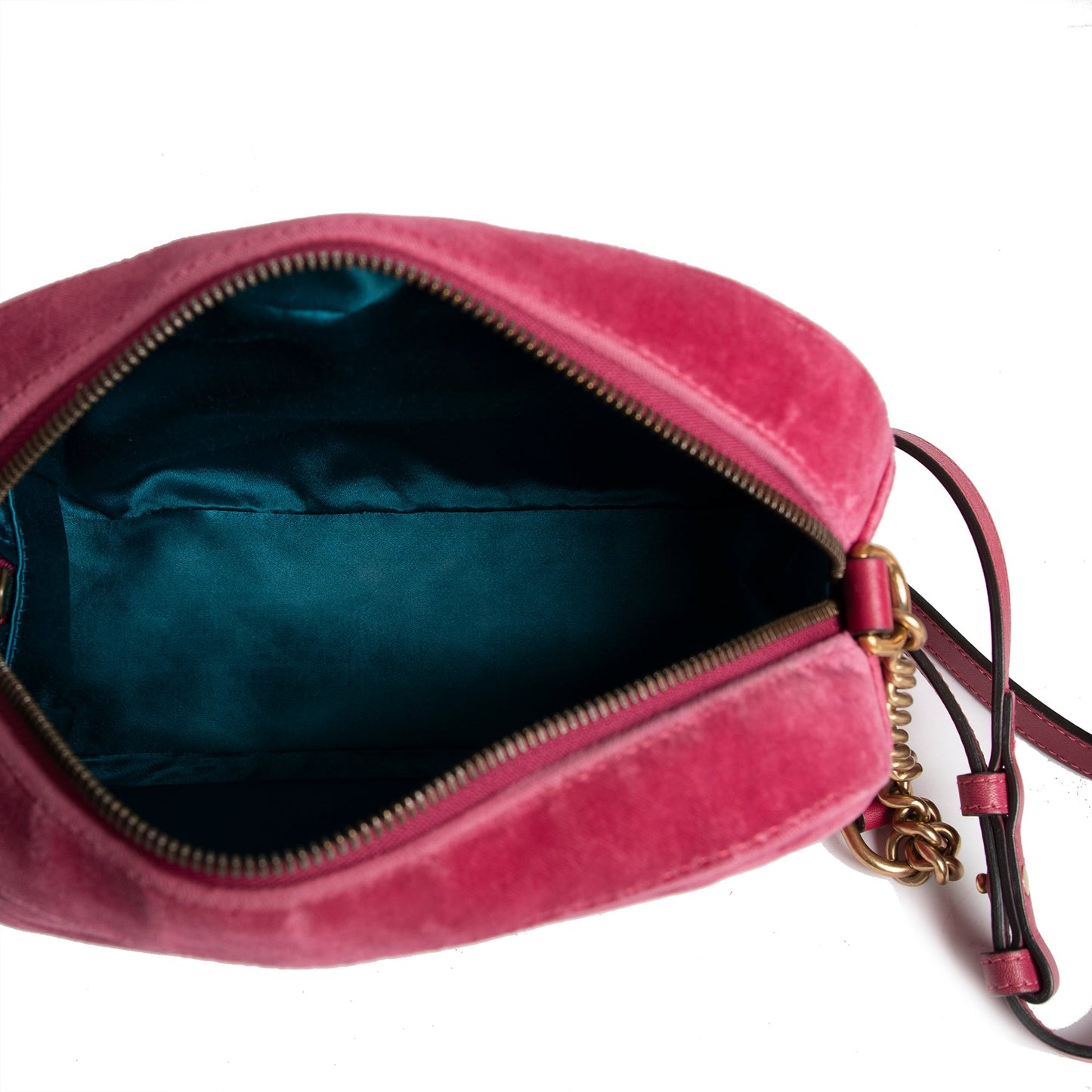 Gucci Small GG Marmont Matelasse Velvet Shoulder Bag
