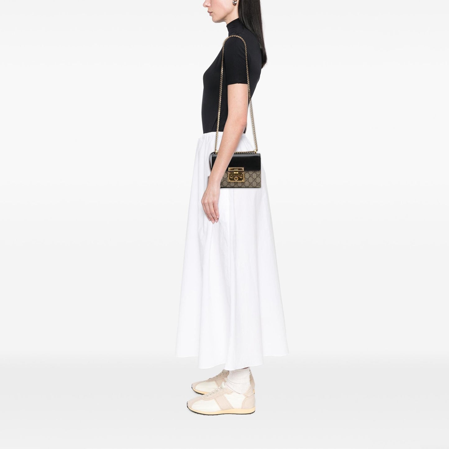 Gucci Small GG Supreme Padlock Crossbody
