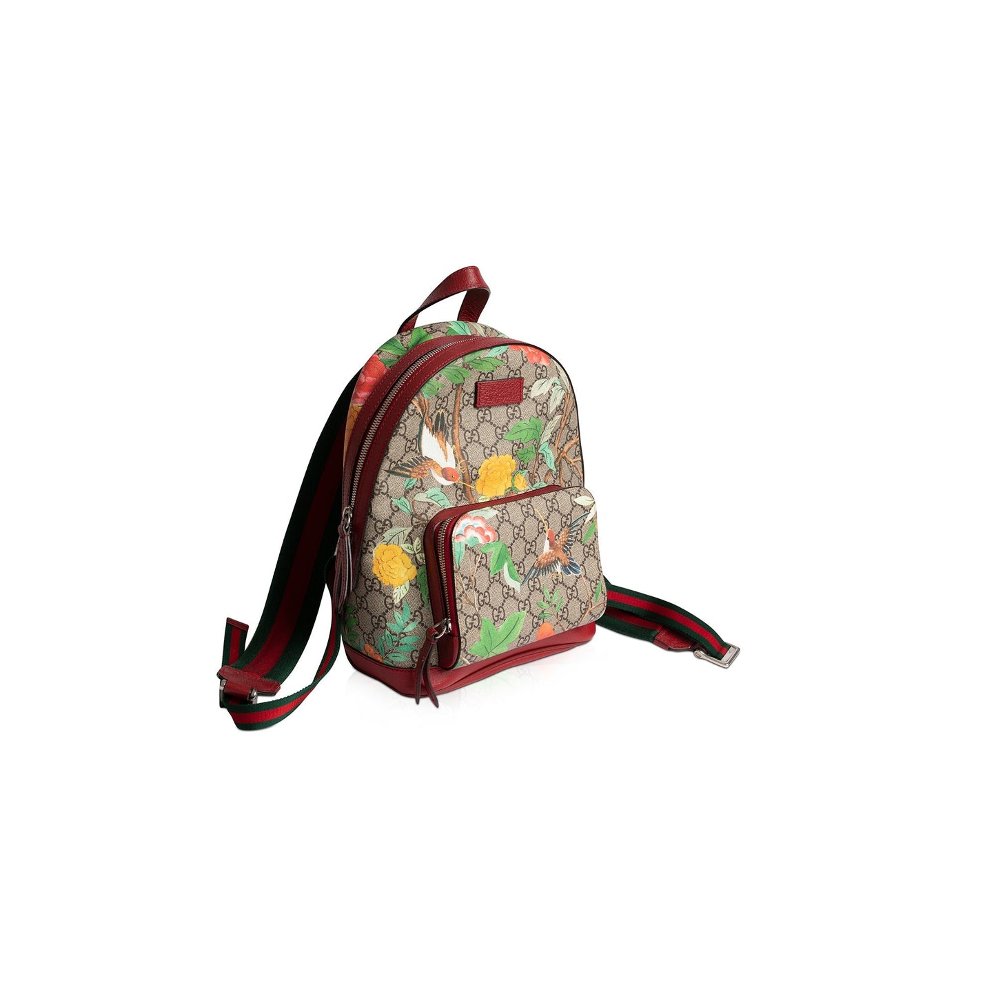 Gucci Small GG Supreme Tian Web Backpack