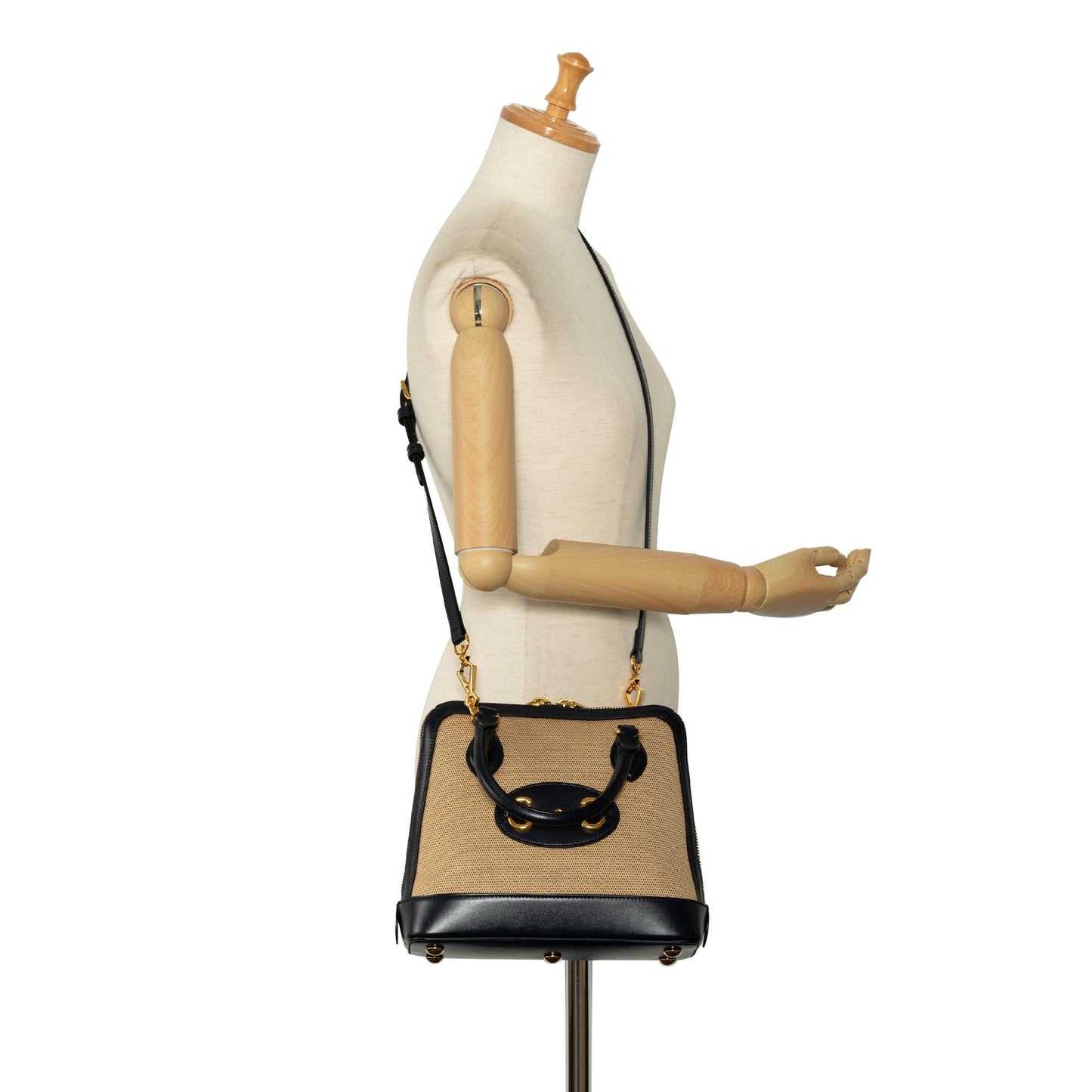 Gucci Small Horsebit 1955 Canvas Top Handle (SHG-7XpLq2)