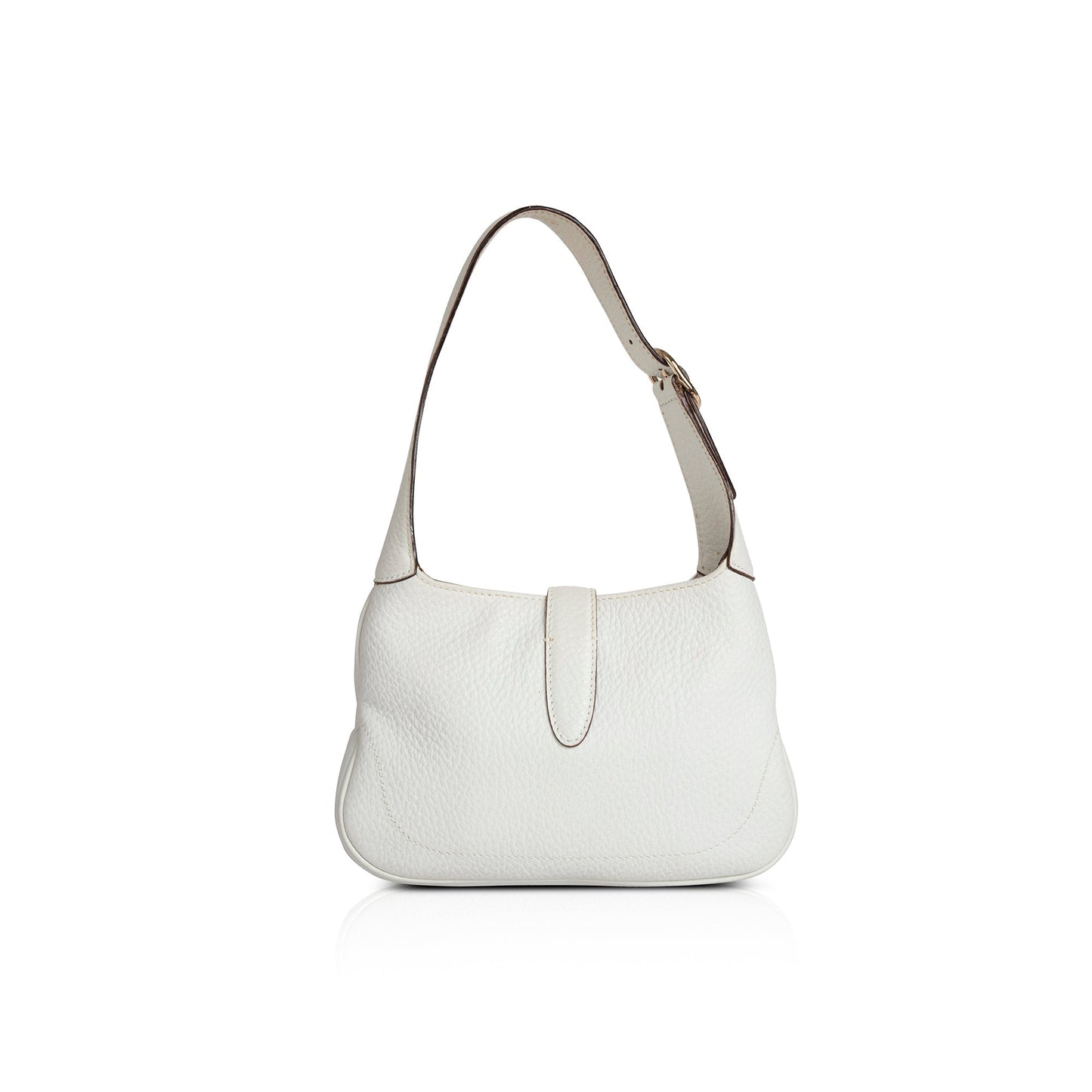 Gucci Small Jackie White Calfskin Leather Hobo