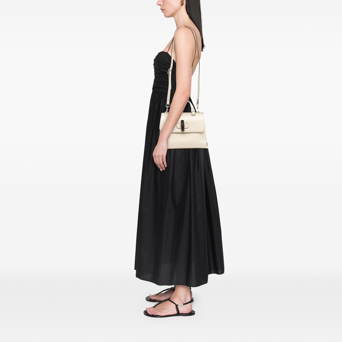 Gucci Small Leather Bamboo Daily Satchel