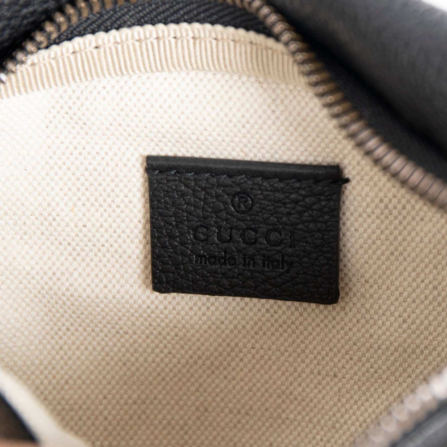 Gucci Small Logo Print Leather Belt Bag