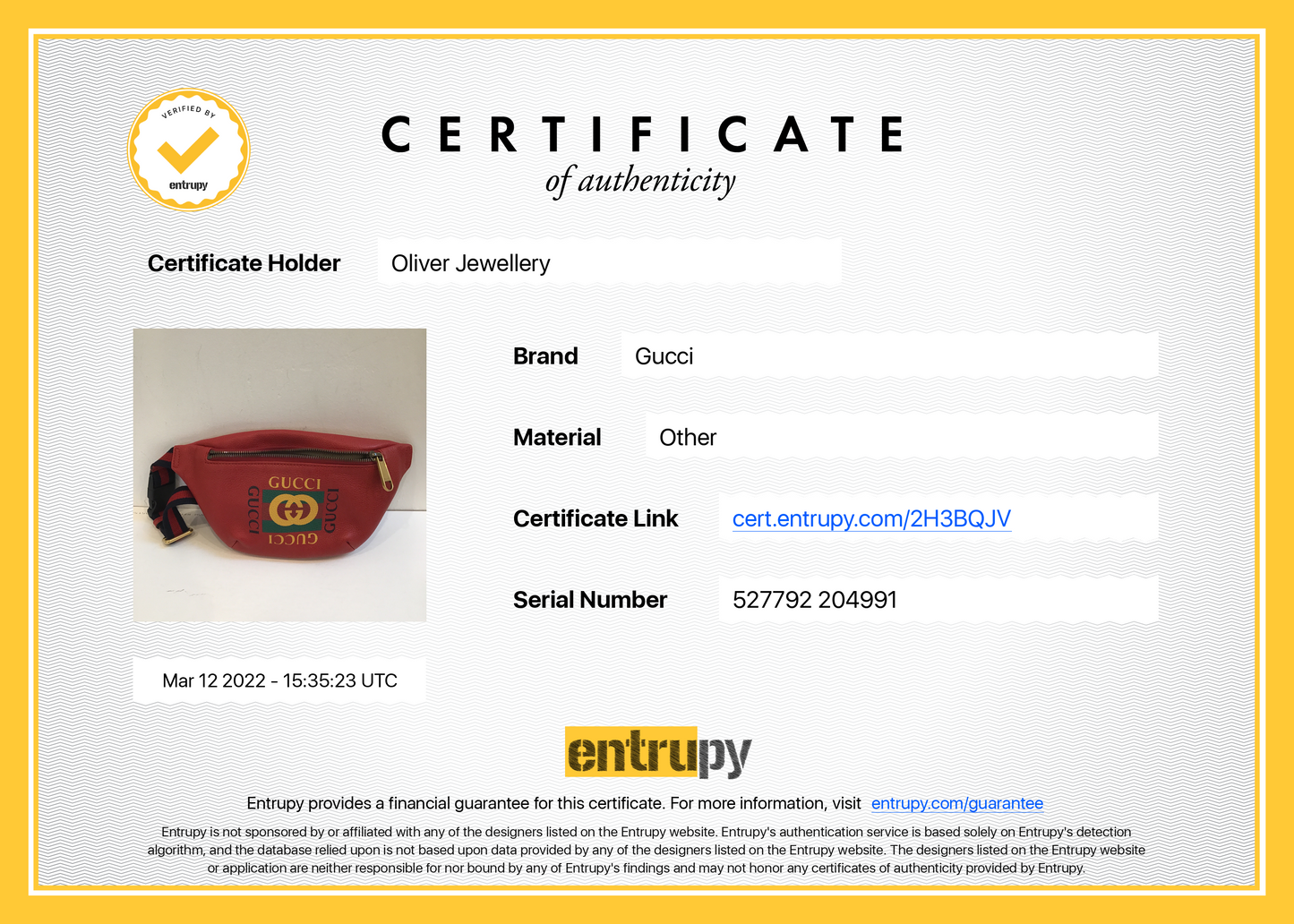 Gucci Small Logo Print Leather Belt Bag