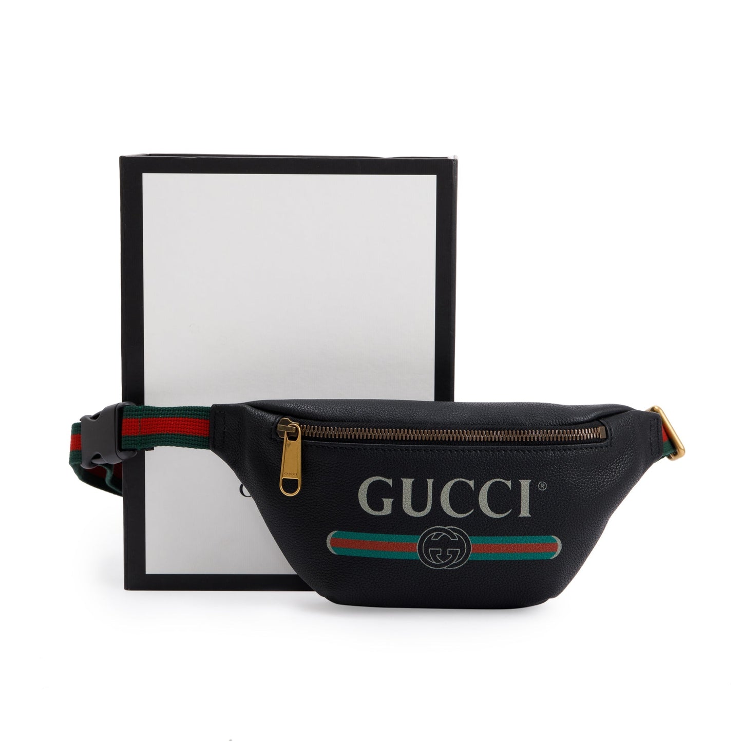 Gucci Small Logo Print Leather Belt Bag