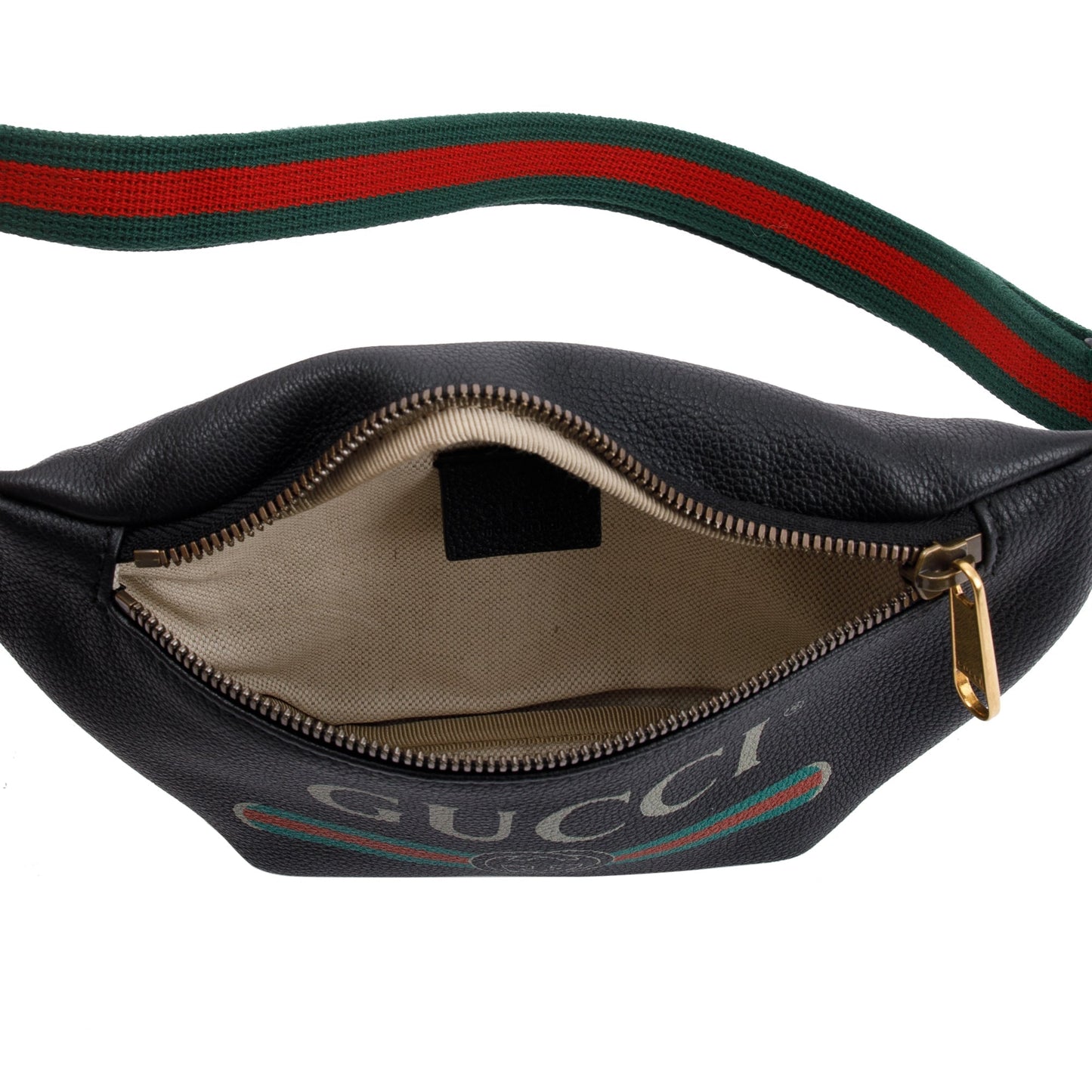 Gucci Small Logo Print Leather Belt Bag