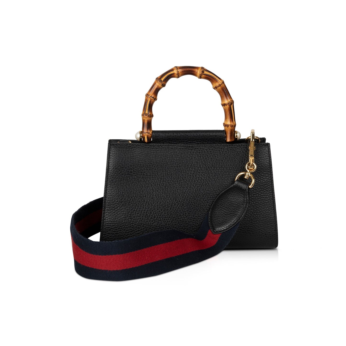Gucci Small Nymphaea Web Bamboo Top Handle Bag