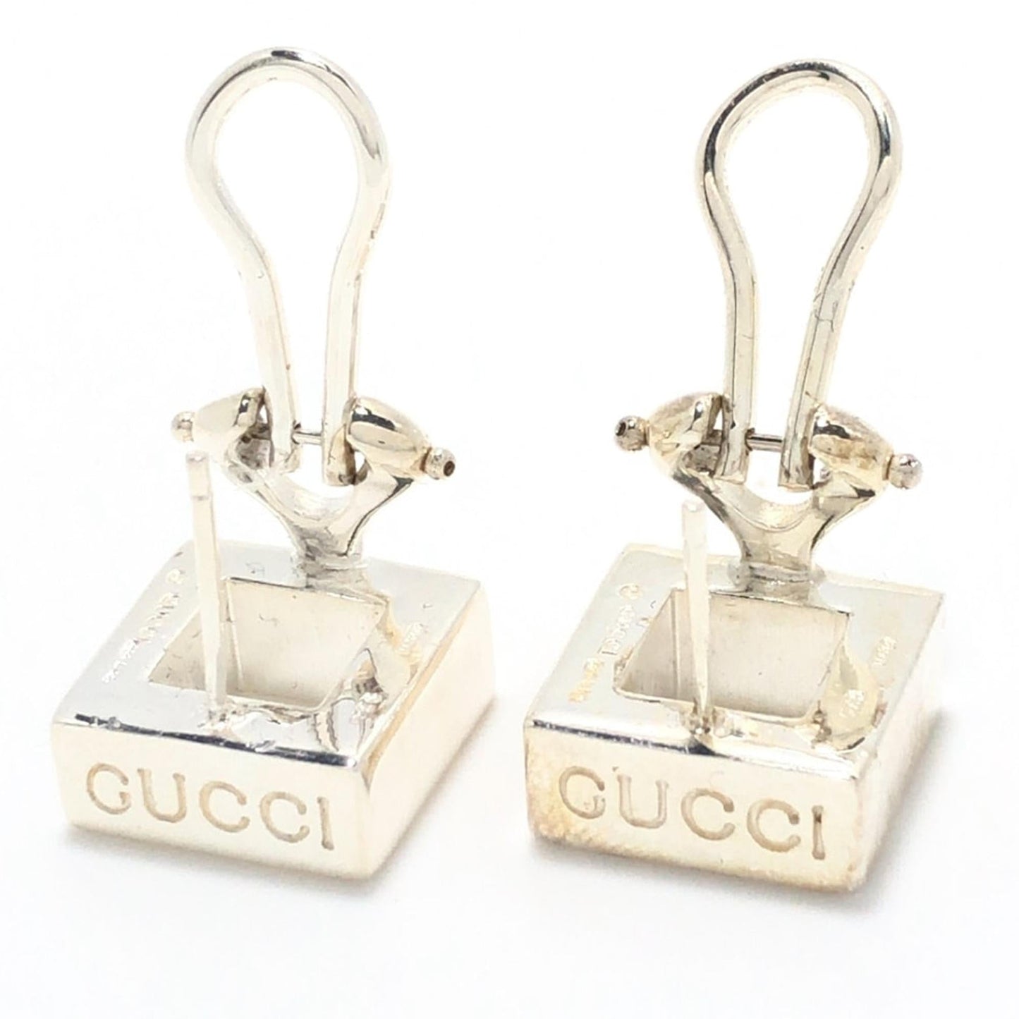 Gucci Square Metal Clip on Earrings (SHG-4enAGU)