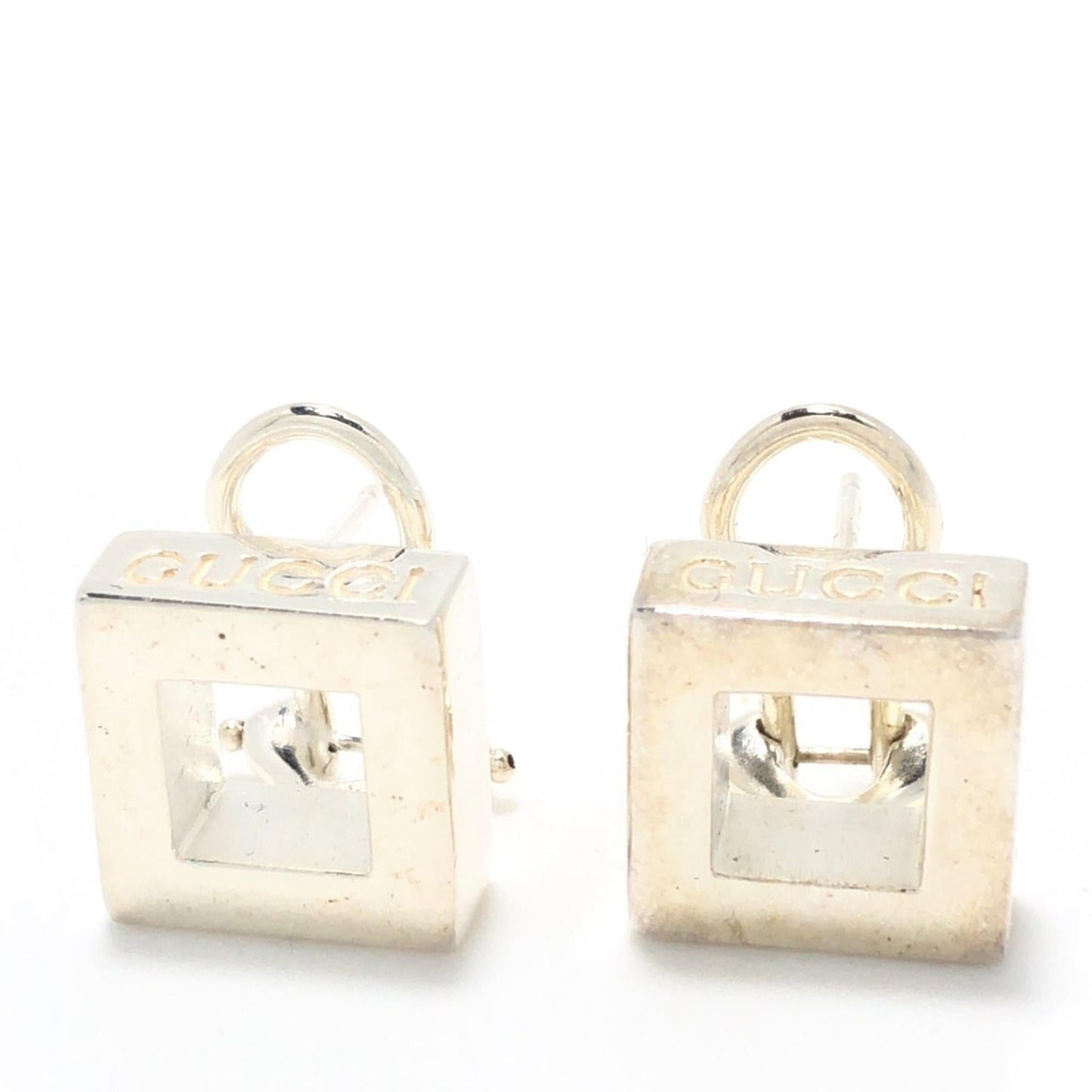 Gucci Square Metal Clip on Earrings (SHG-4enAGU)