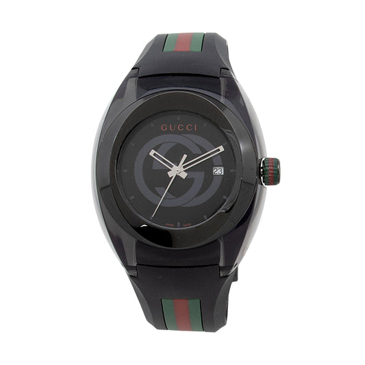 Gucci Stainless Steel Rubber GG Sync Watch (SHF-jivqmb)