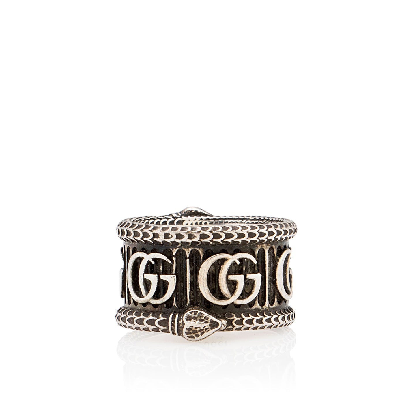 Gucci Sterling Silver GG Ring - Size 8