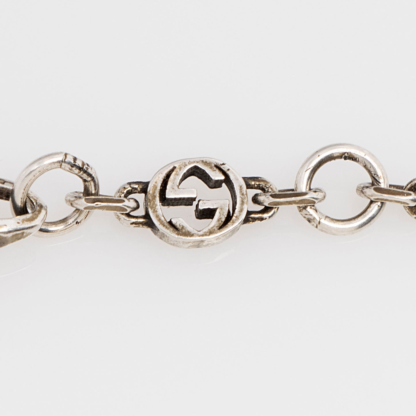 Gucci Sterling Silver Enamel Heart Bracelet