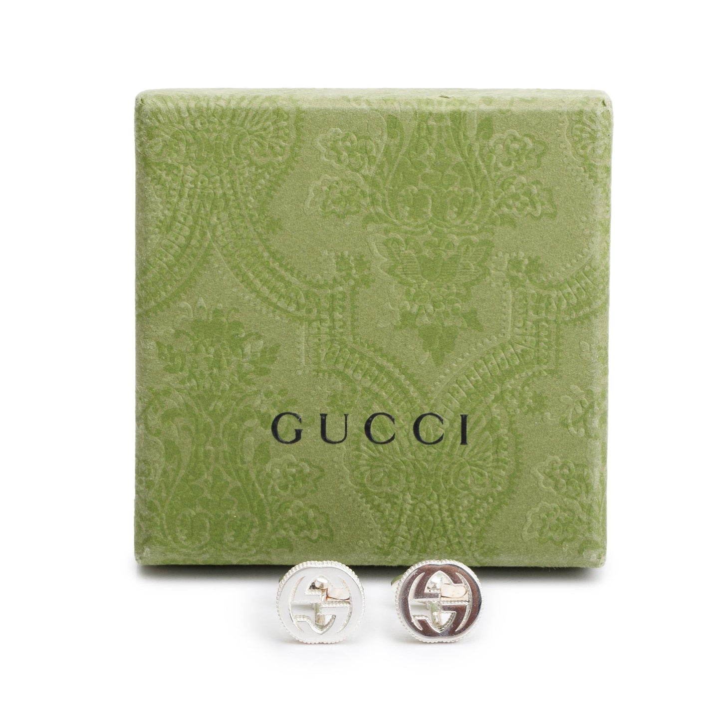 Gucci Sterling Silver Interlocking G Cufflinks