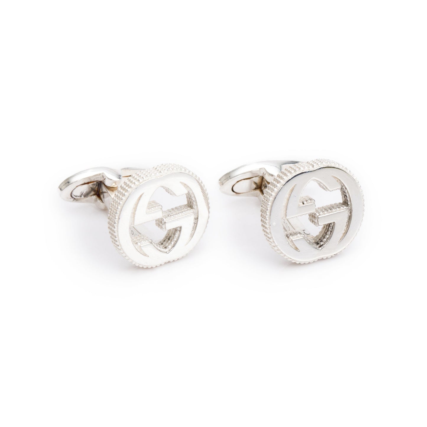 Gucci Sterling Silver Interlocking G Cufflinks
