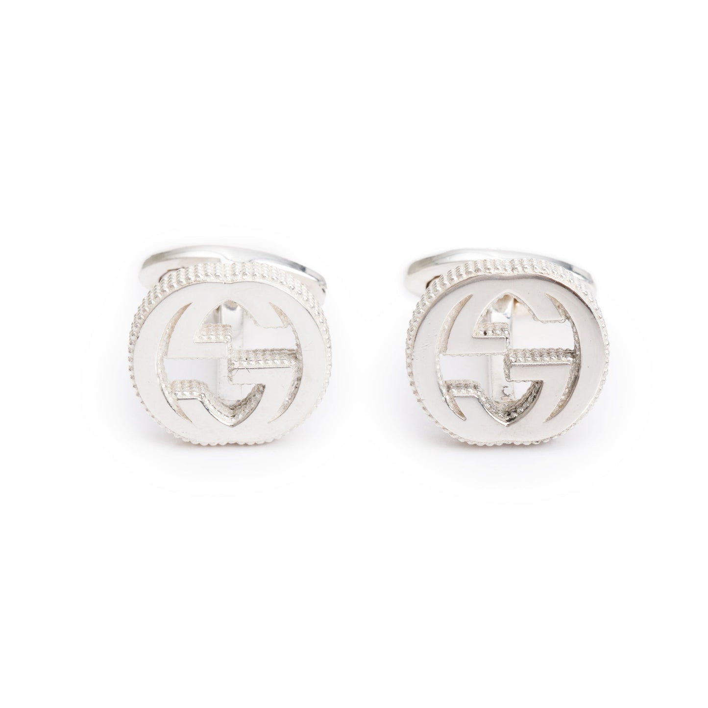 Gucci Sterling Silver Interlocking G Cufflinks