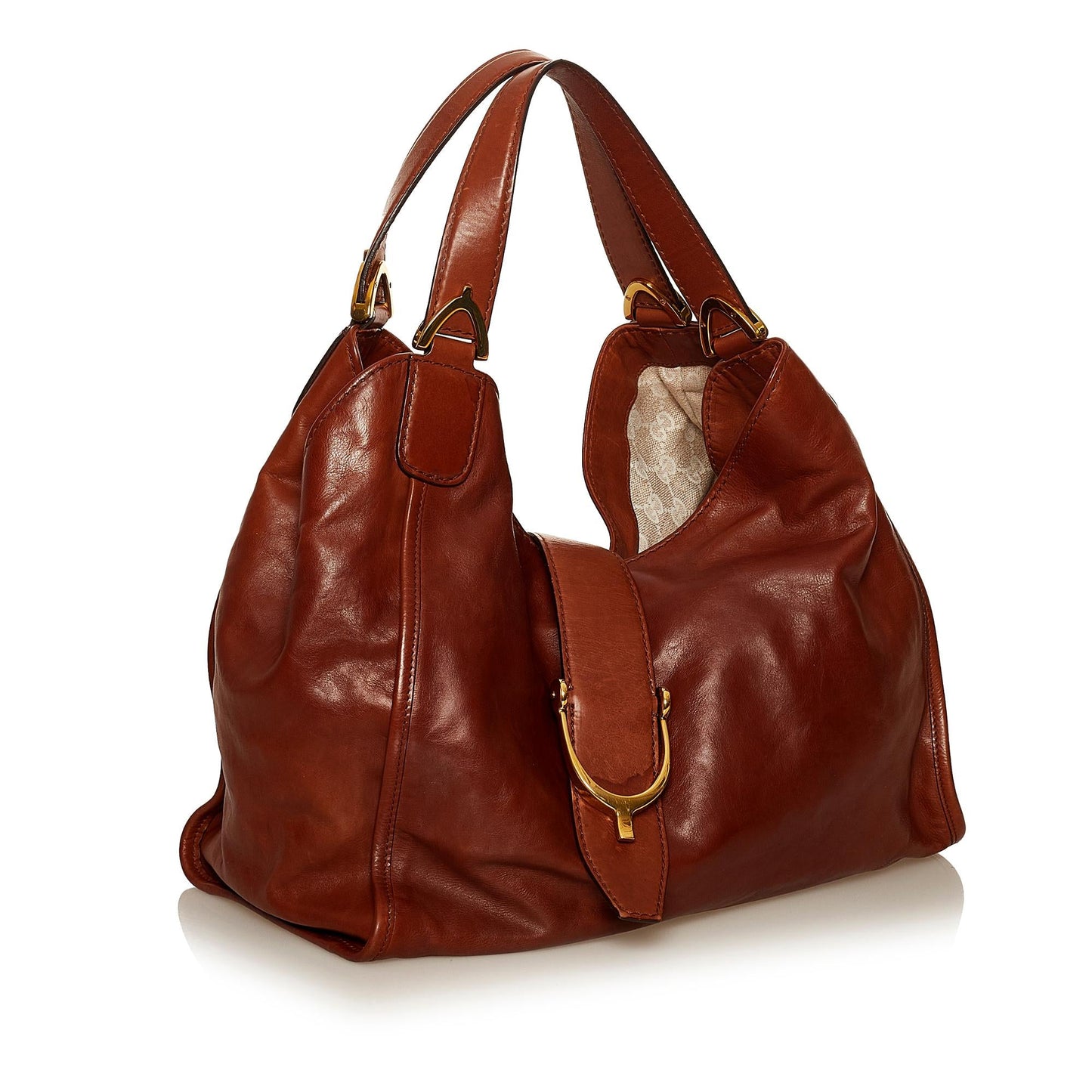 Gucci Stirrup Leather Shoulder Bag (SHG-29528)