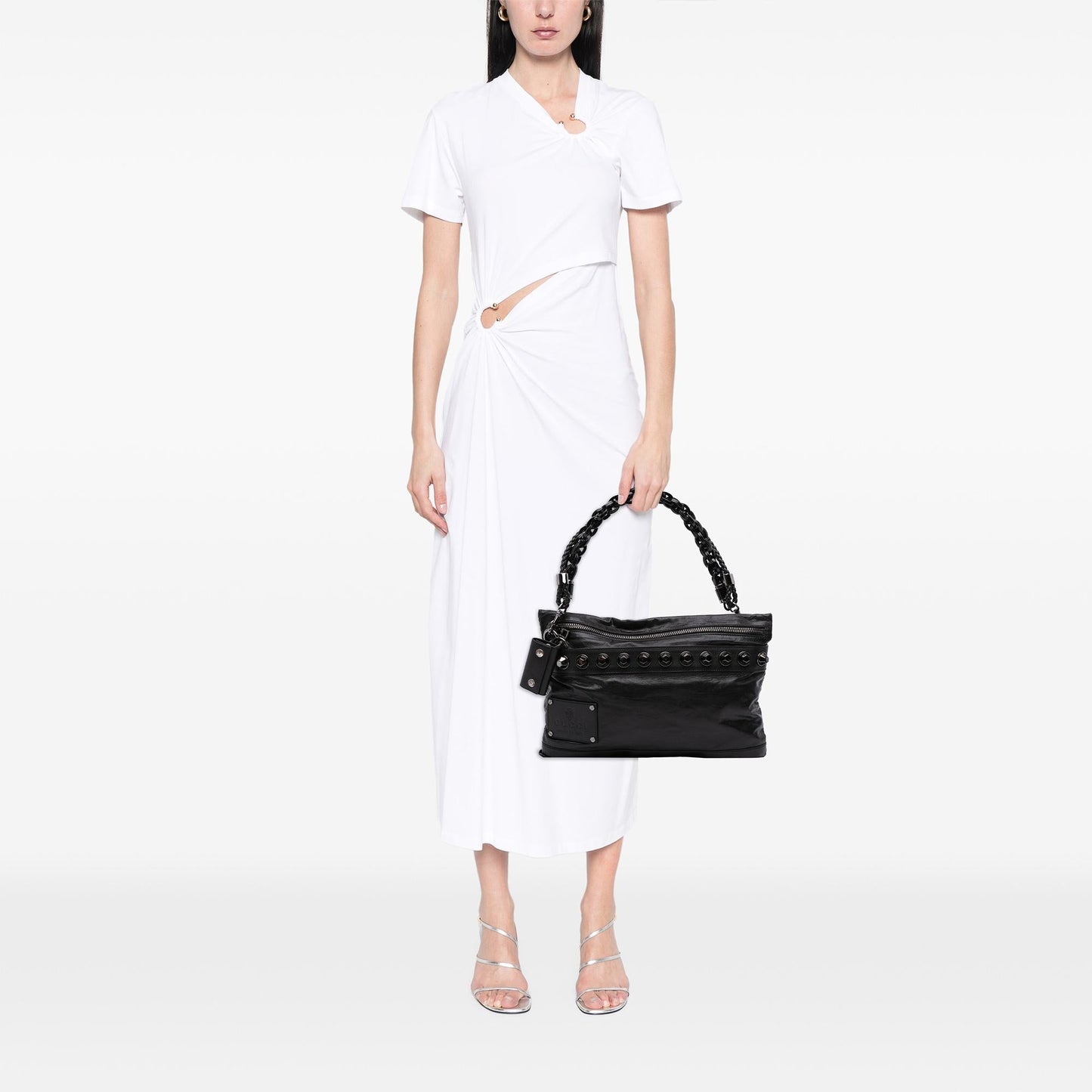Gucci Studded Calfskin Shoulder Bag