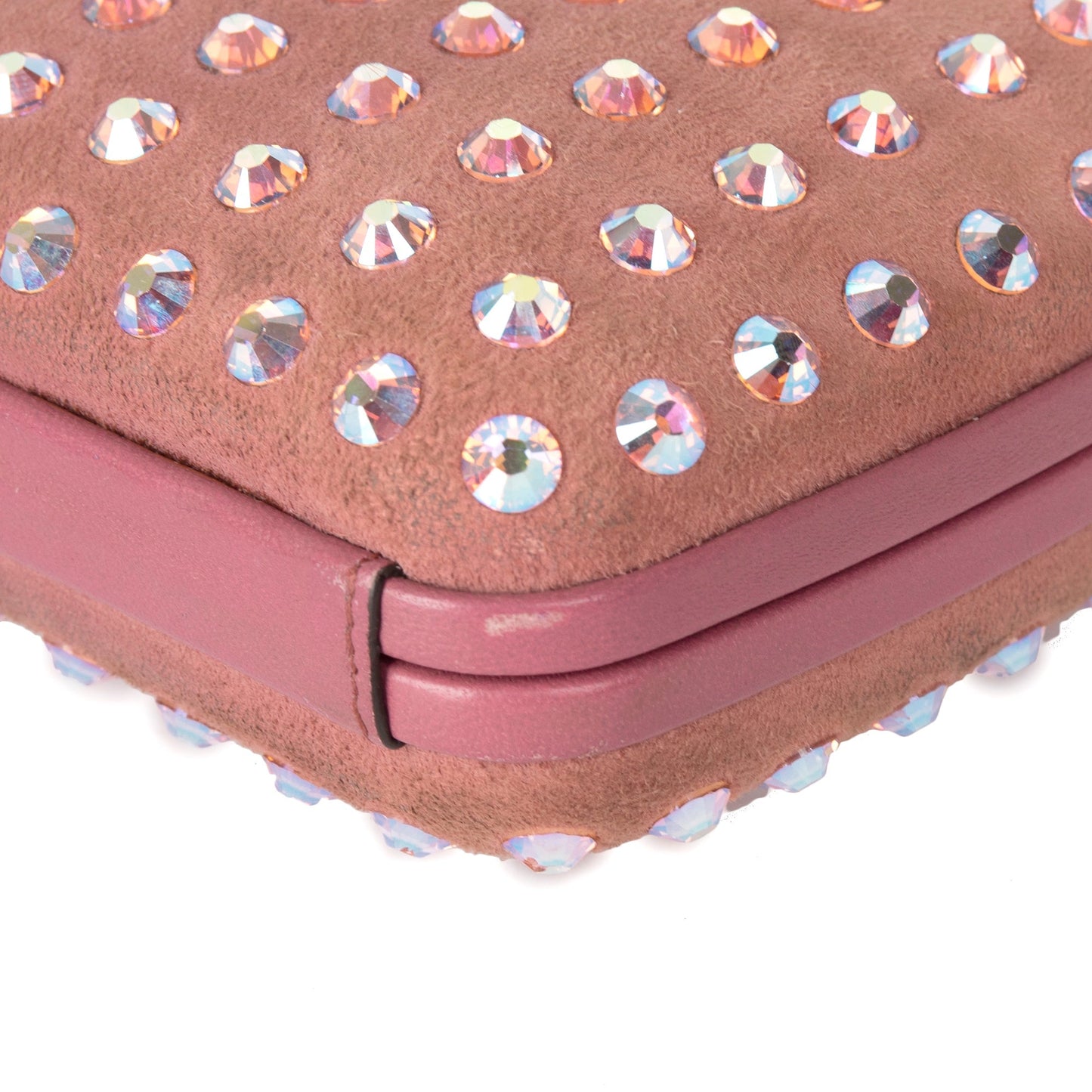 Gucci Suede Crystal Broadway Evening Clutch