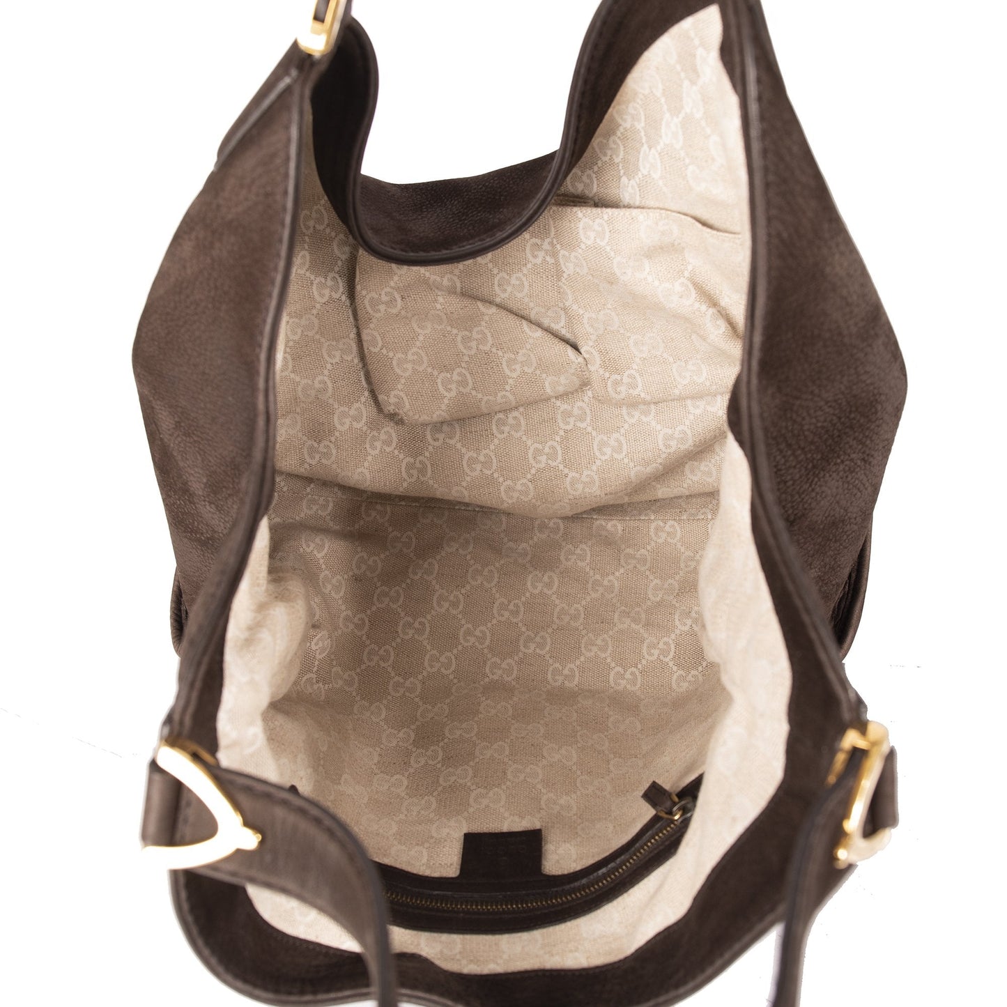 Gucci Suede Medium Soft Stirrup Tote