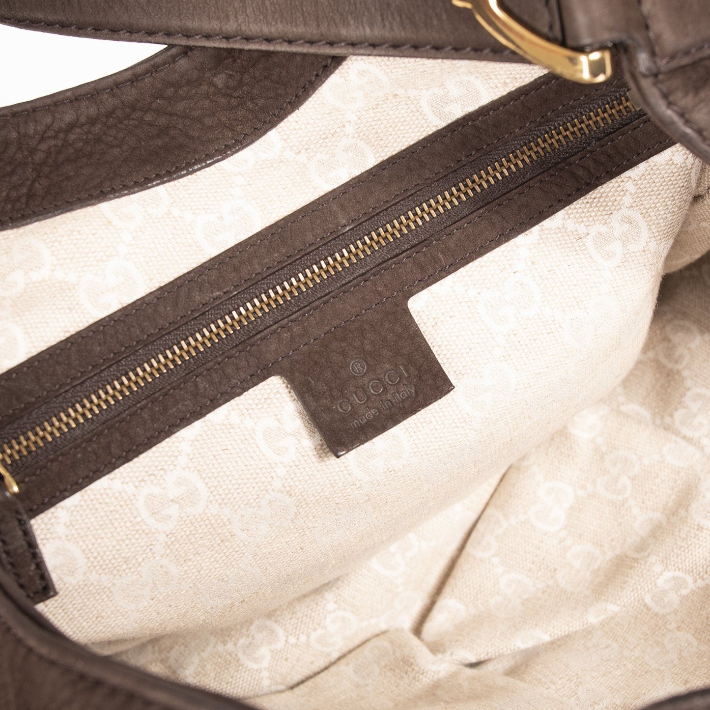 Gucci Suede Medium Soft Stirrup Tote