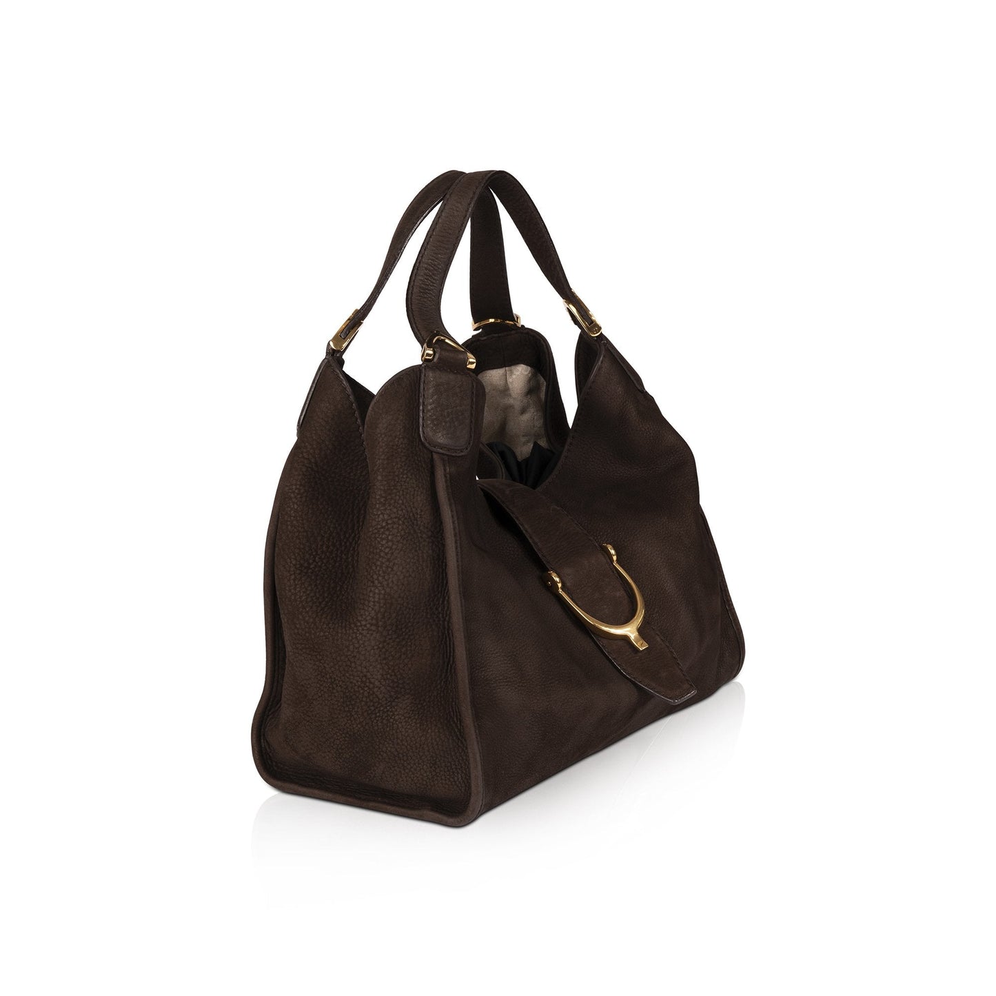 Gucci Suede Medium Soft Stirrup Tote