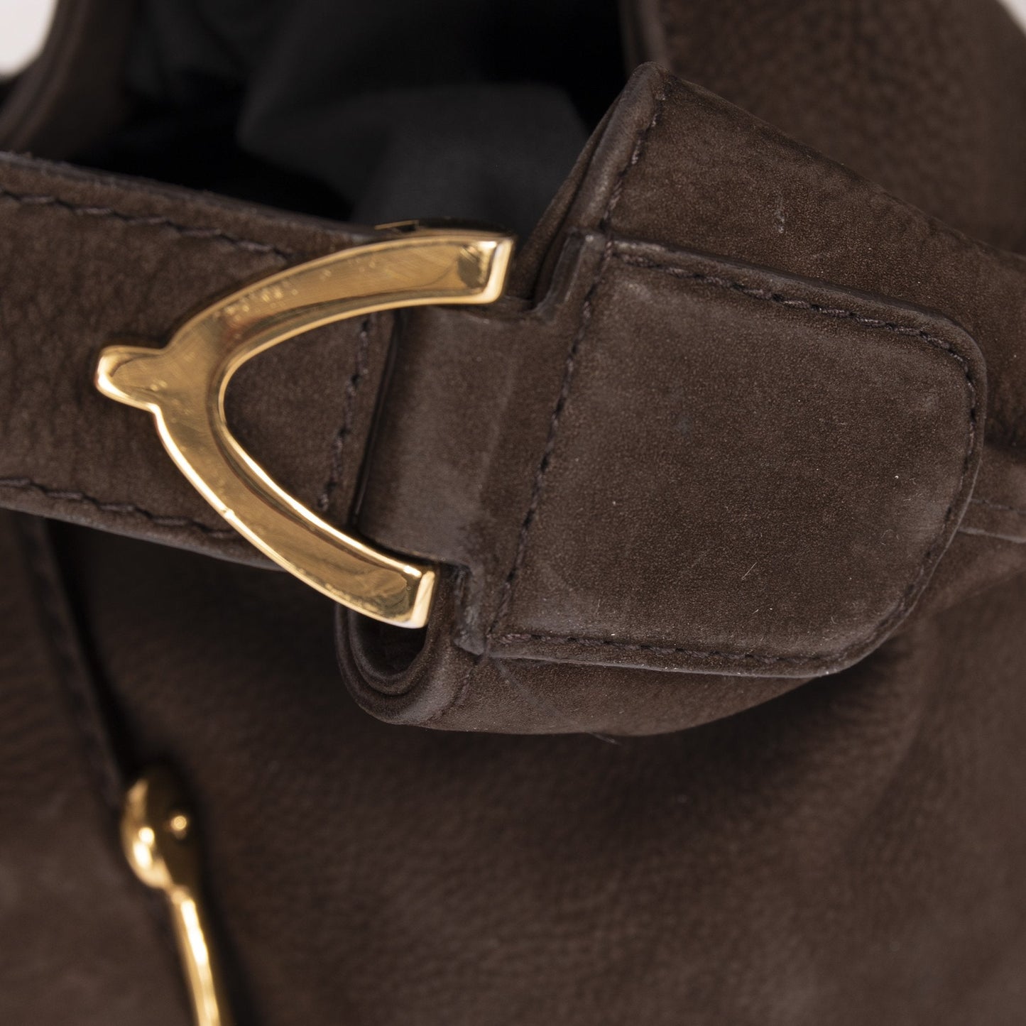 Gucci Suede Medium Soft Stirrup Tote